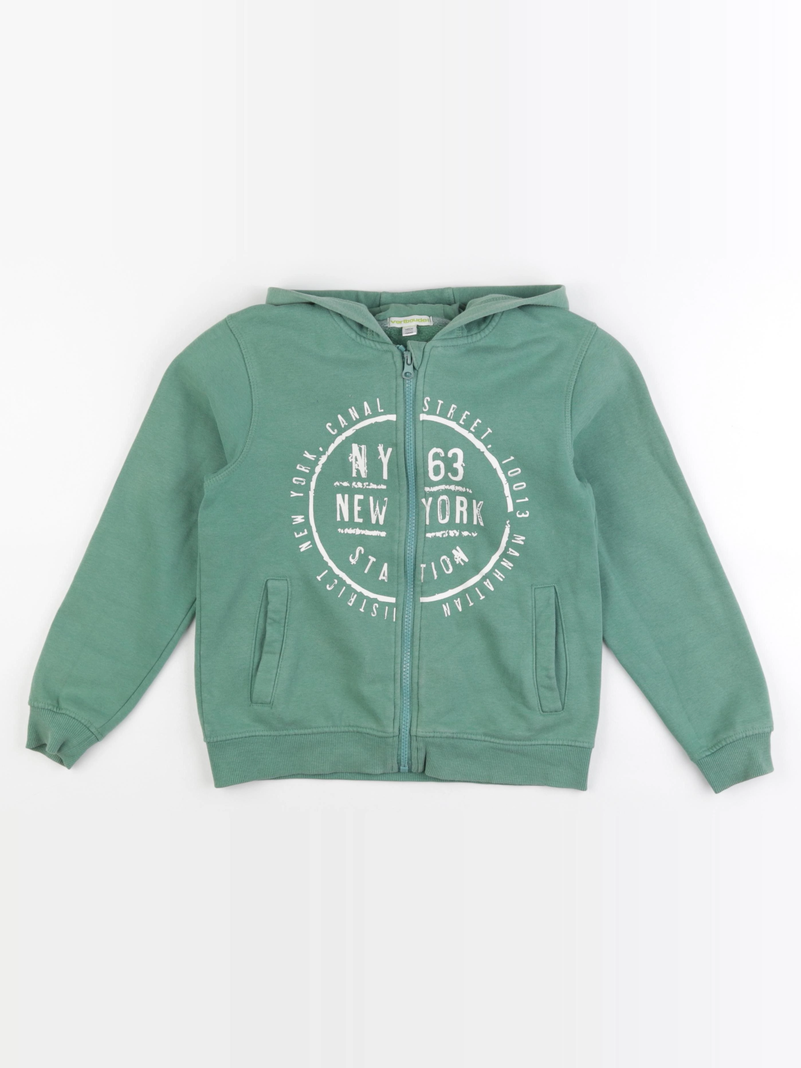 Vertbaudet - sweat vert - 10 ans