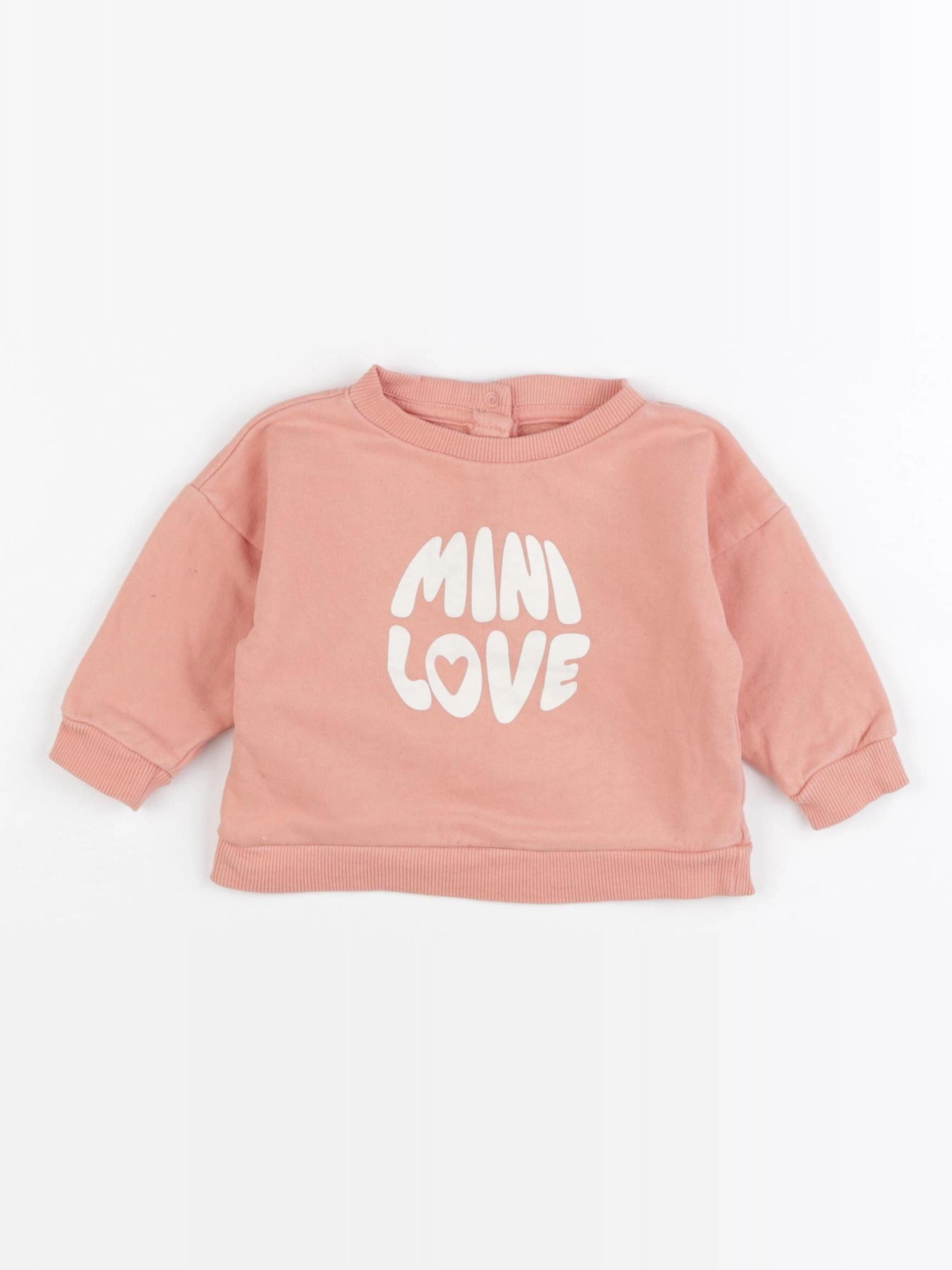 Vertbaudet - sweat rose - 6 mois