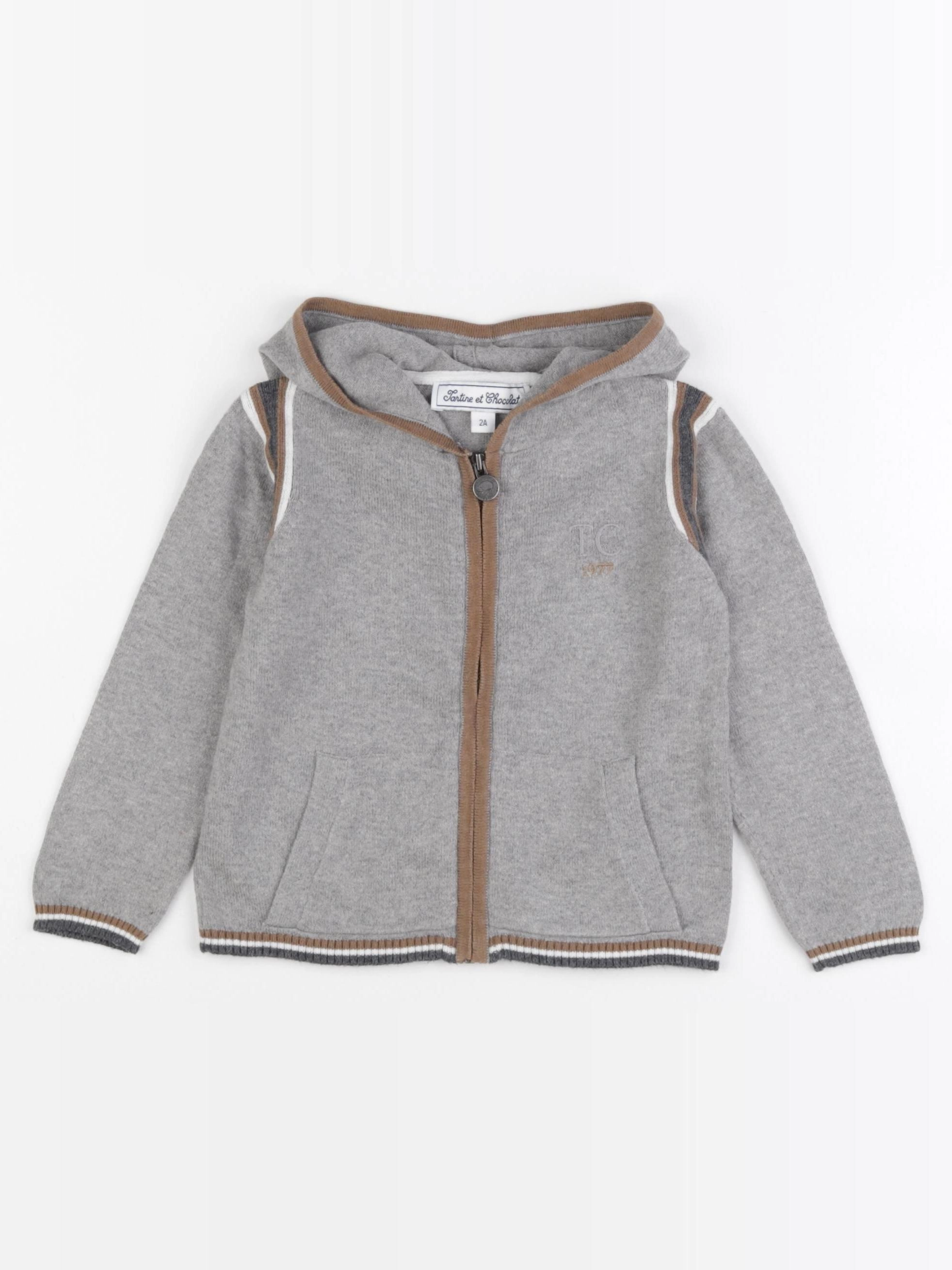 Tartine & Chocolat - gilet gris - 2 ans