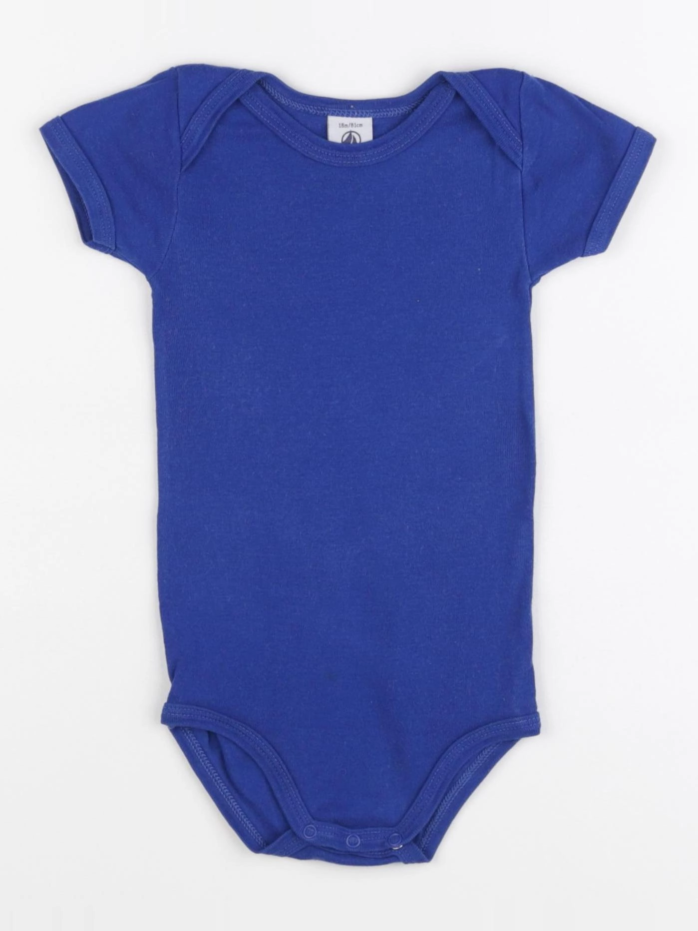 Petit Bateau - body bleu - 18 mois