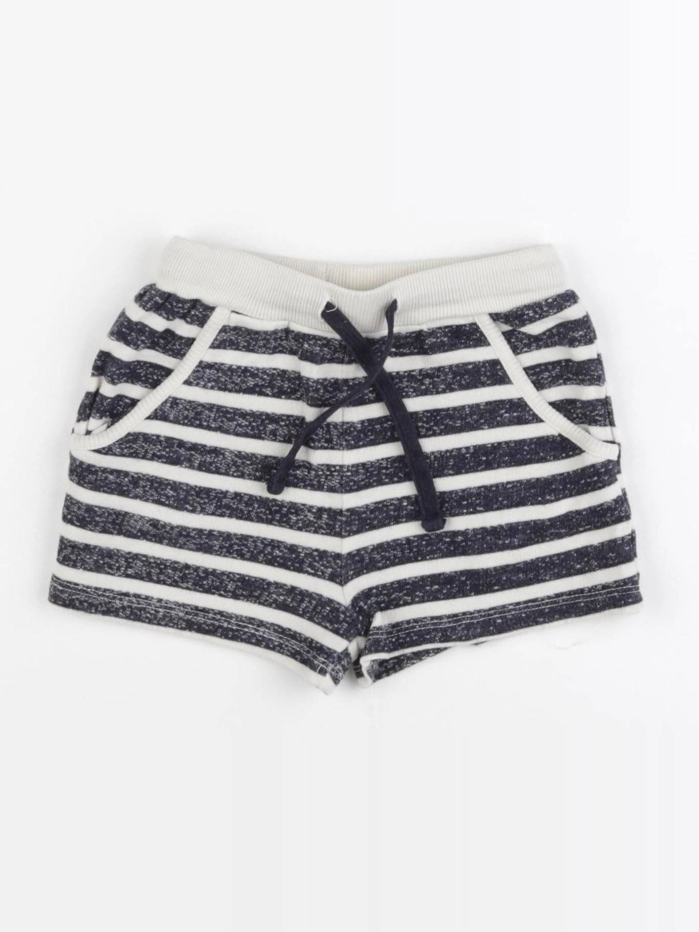 Boutchou - short blanc, bleu - 18 mois