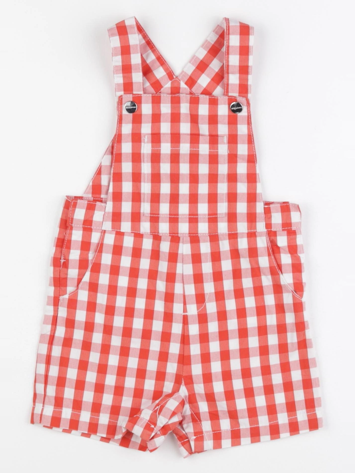 Jacadi - salopette rouge, blanc - 18 mois