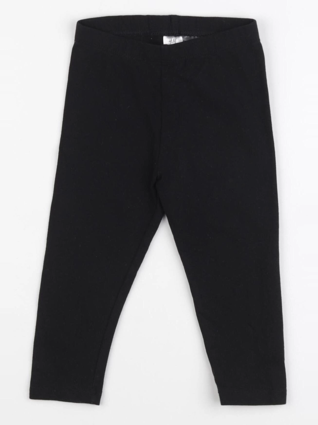 H&M - legging noir - 12/18 mois