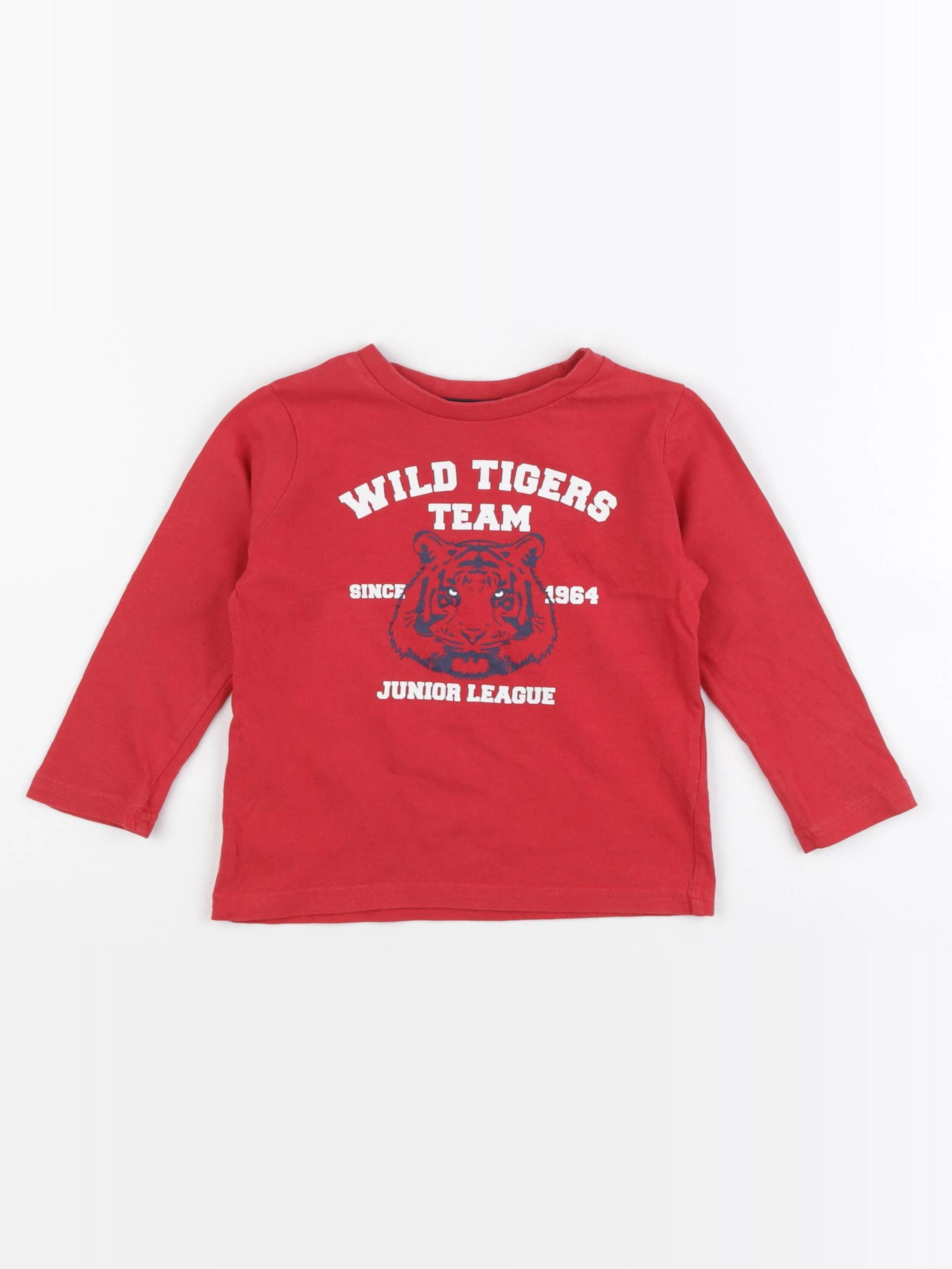 Vertbaudet - tee-shirt rouge - 2 ans