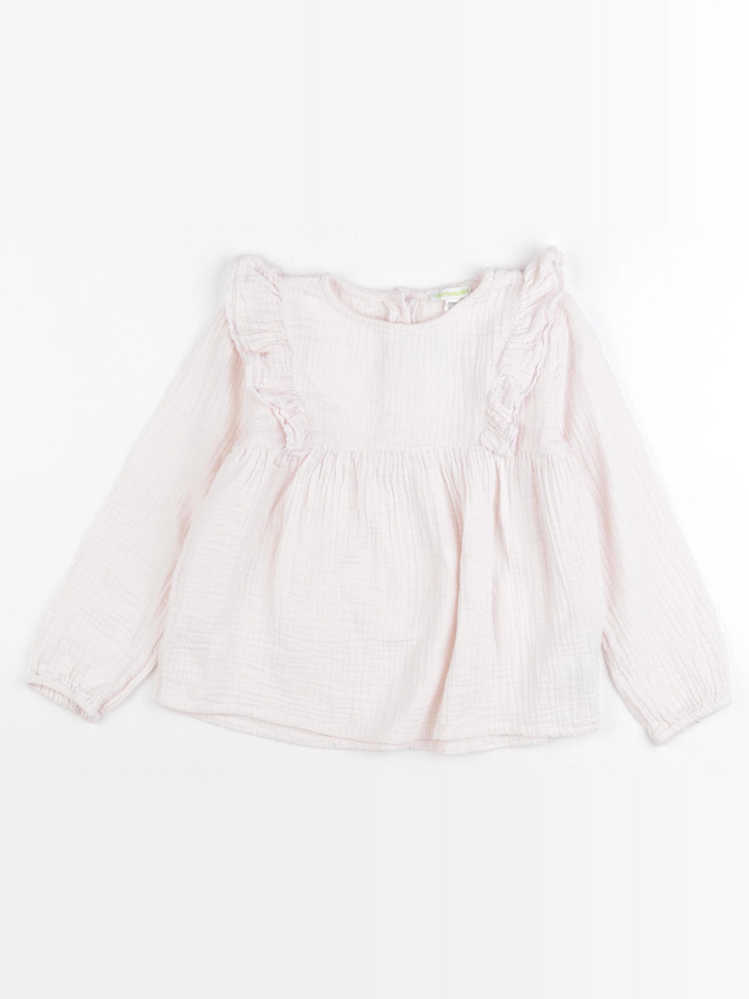 Vertbaudet - blouse rose - 7 ans