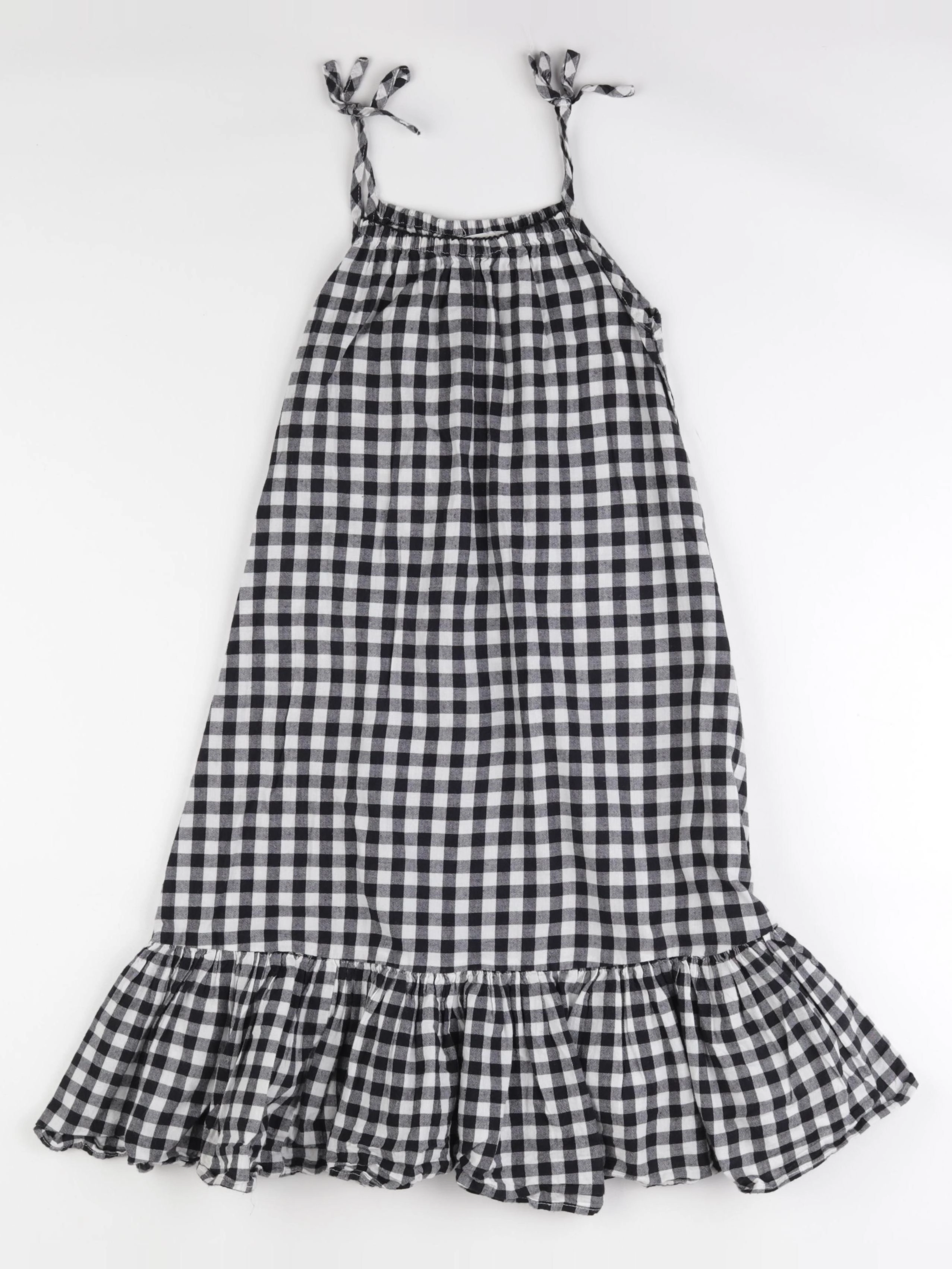 Monoprix - robe blanc, noir - 8 ans