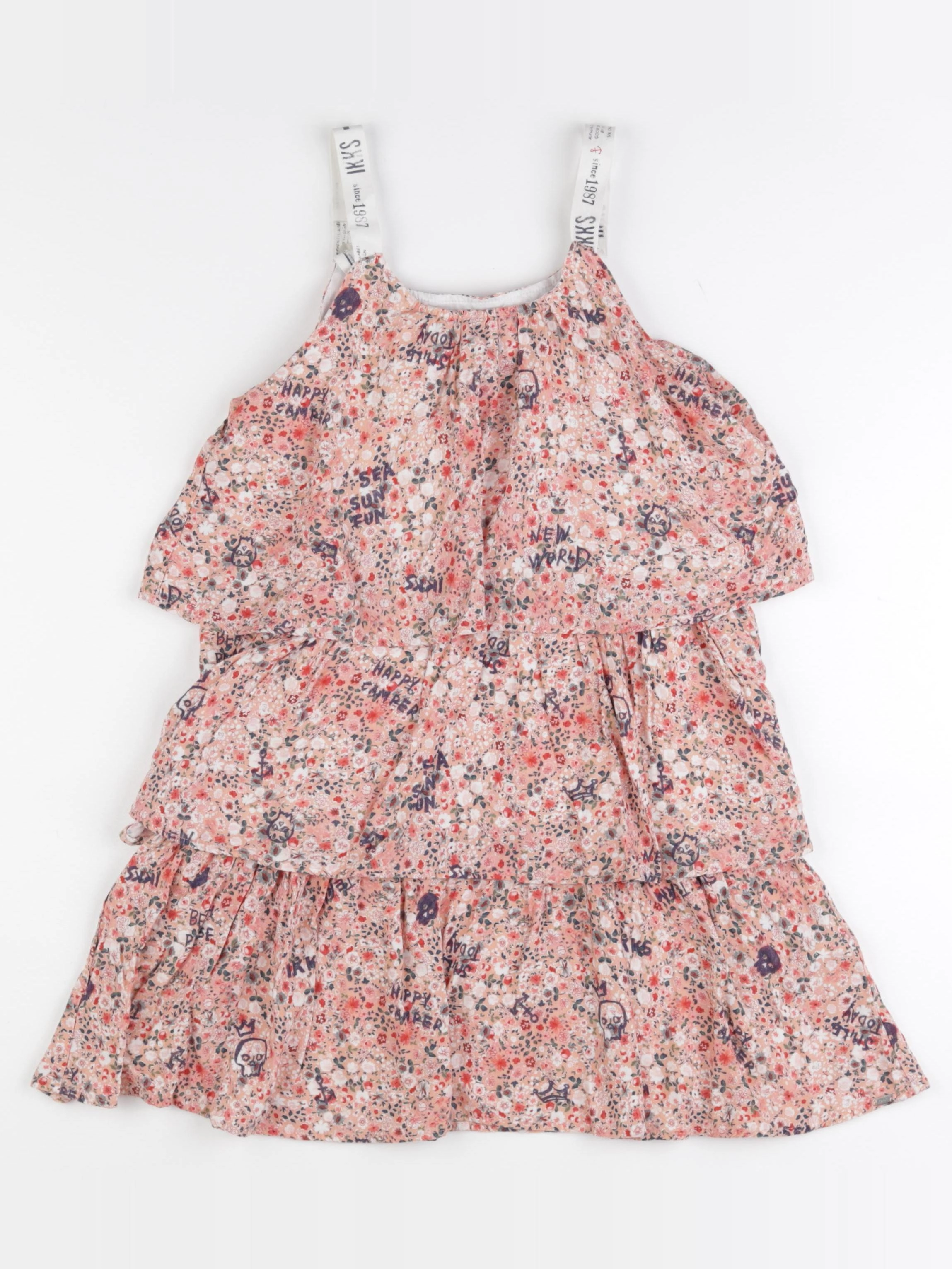 IKKS - robe rose - 8 ans