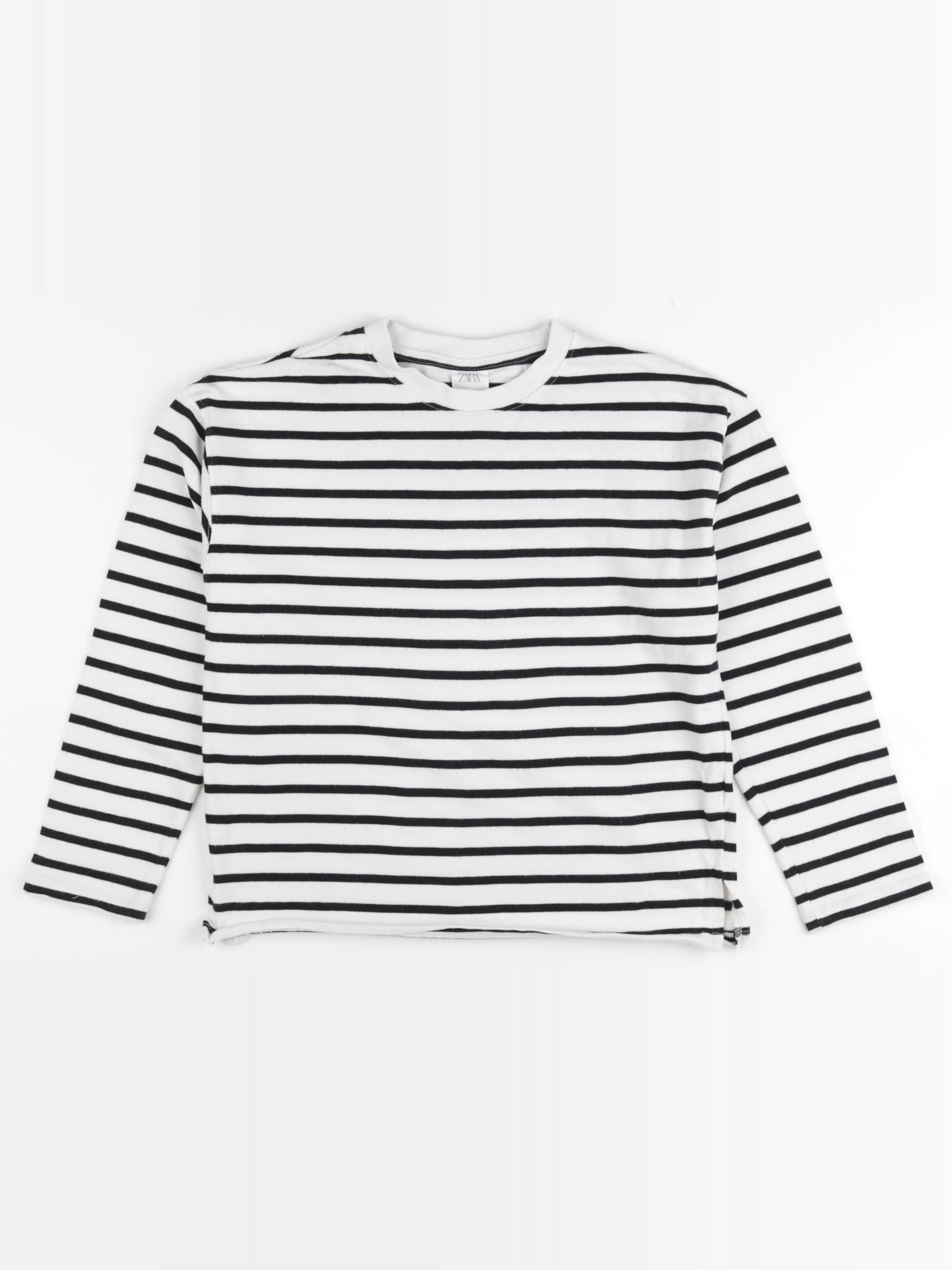 Zara - tee-shirt blanc, noir - 9/10 ans