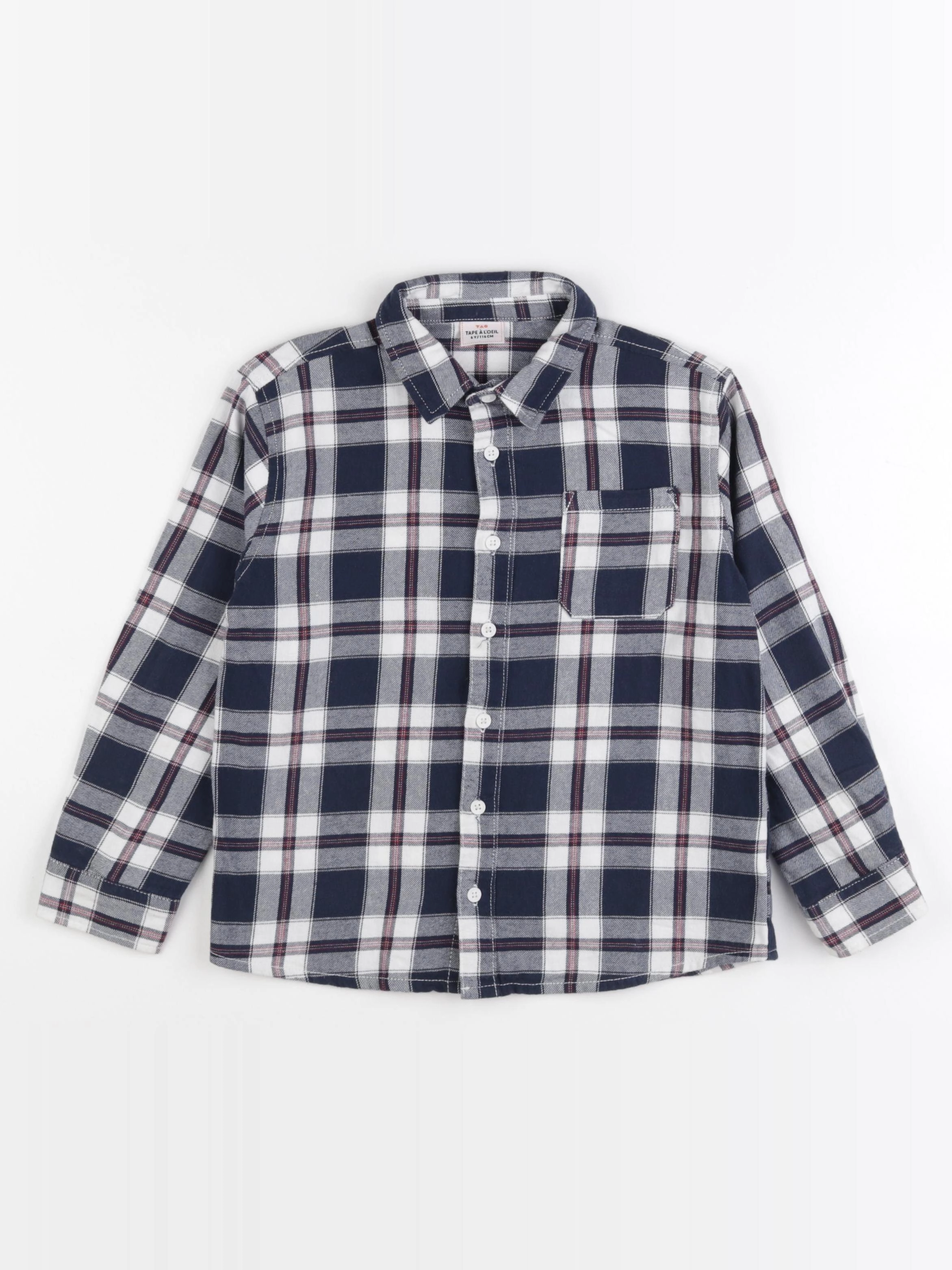 Tape à l'oeil - chemise bleu, blanc - 6 ans