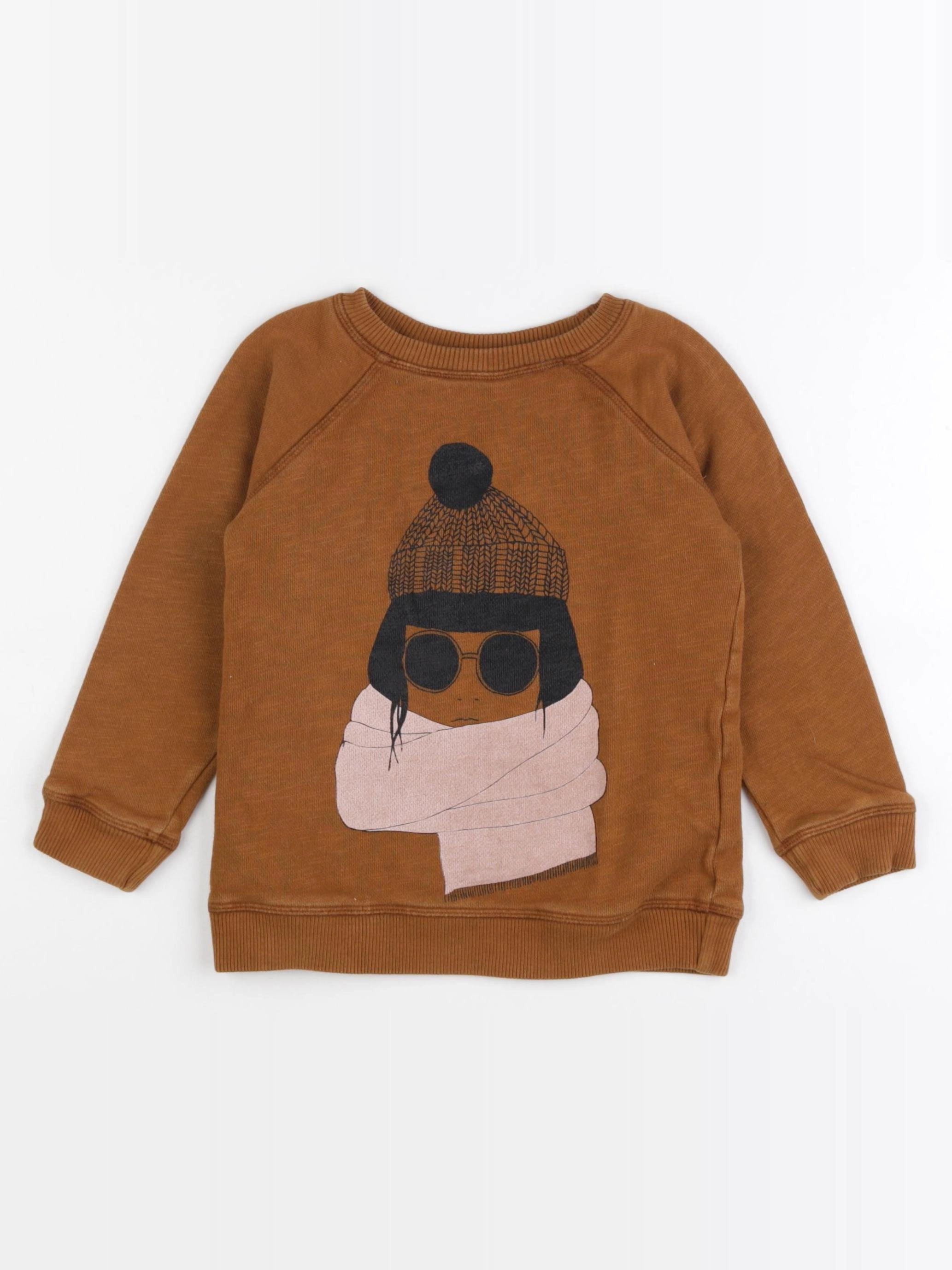 Bonton - sweat marron - 6 ans
