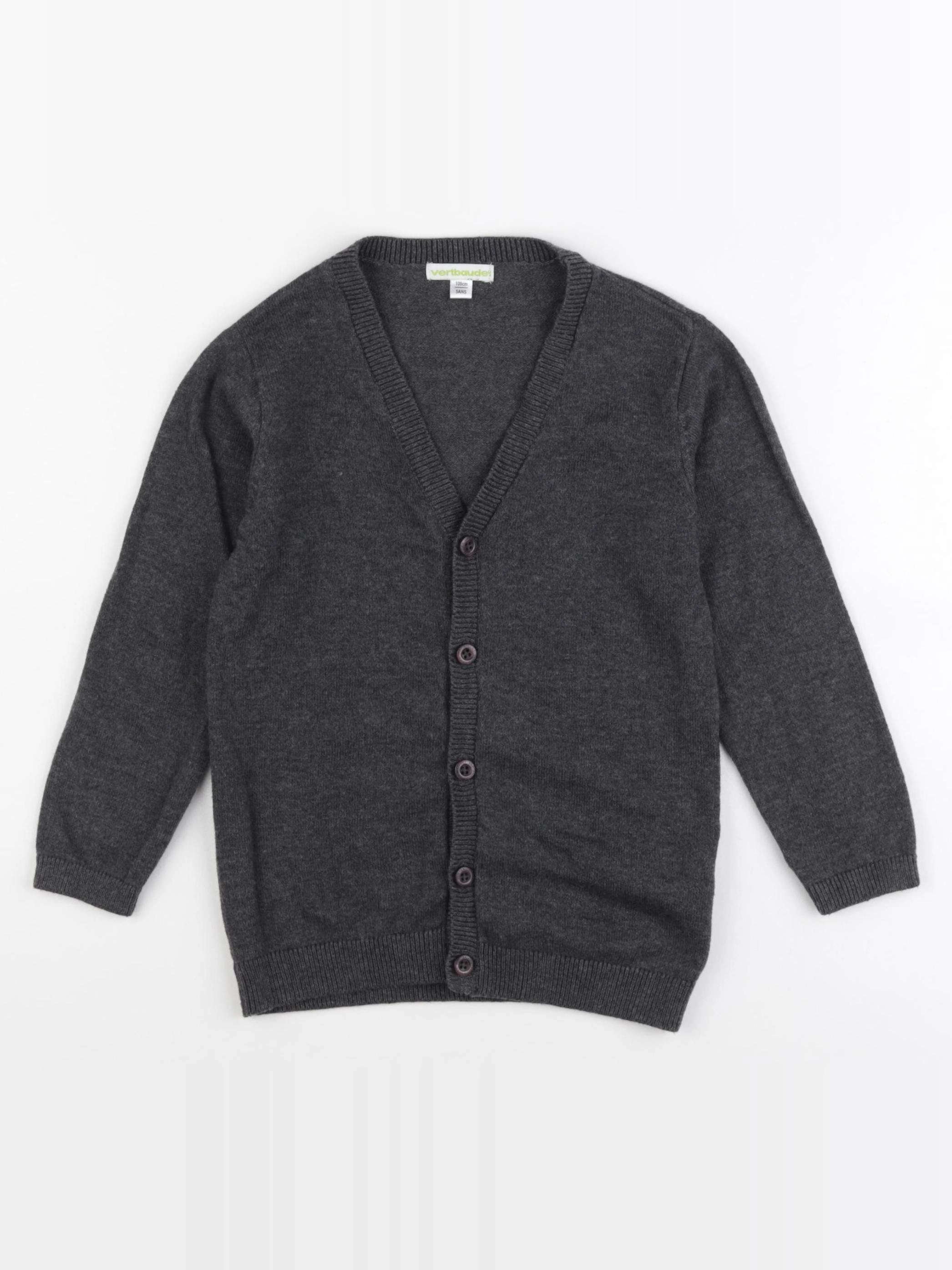 Vertbaudet - gilet taupe - 5 ans