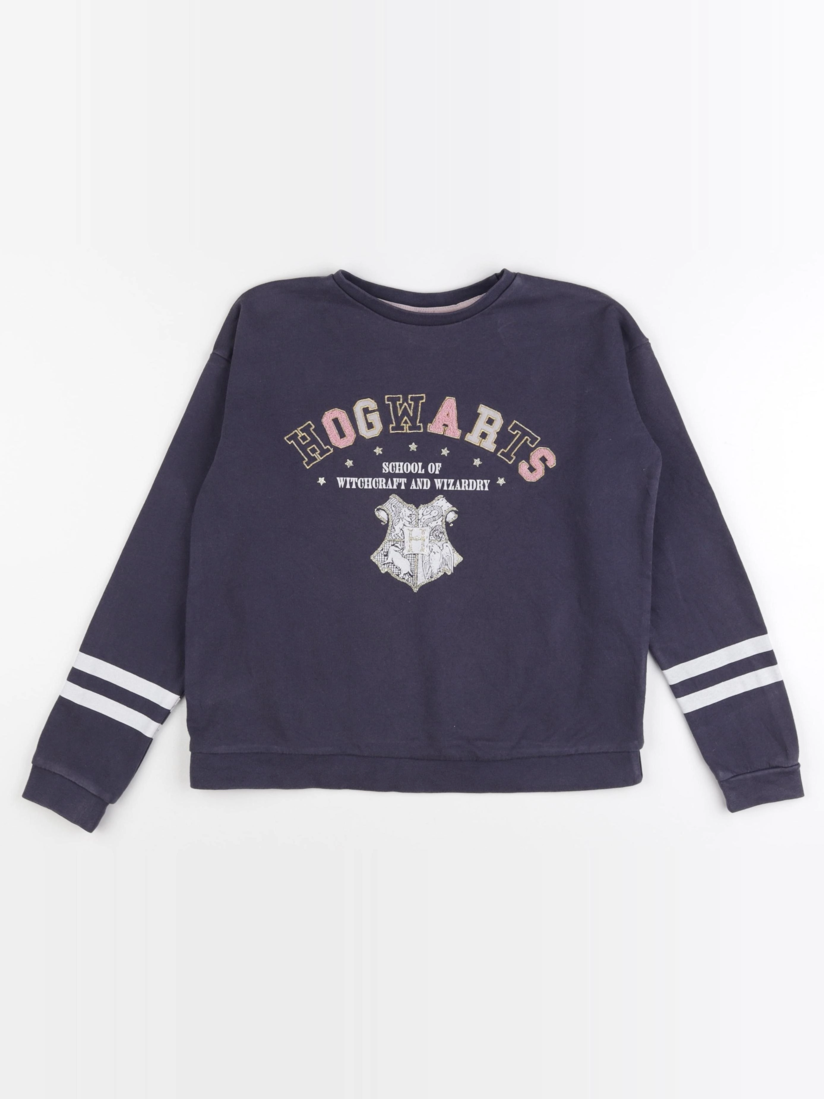 Vertbaudet - sweat bleu, or - 10 ans