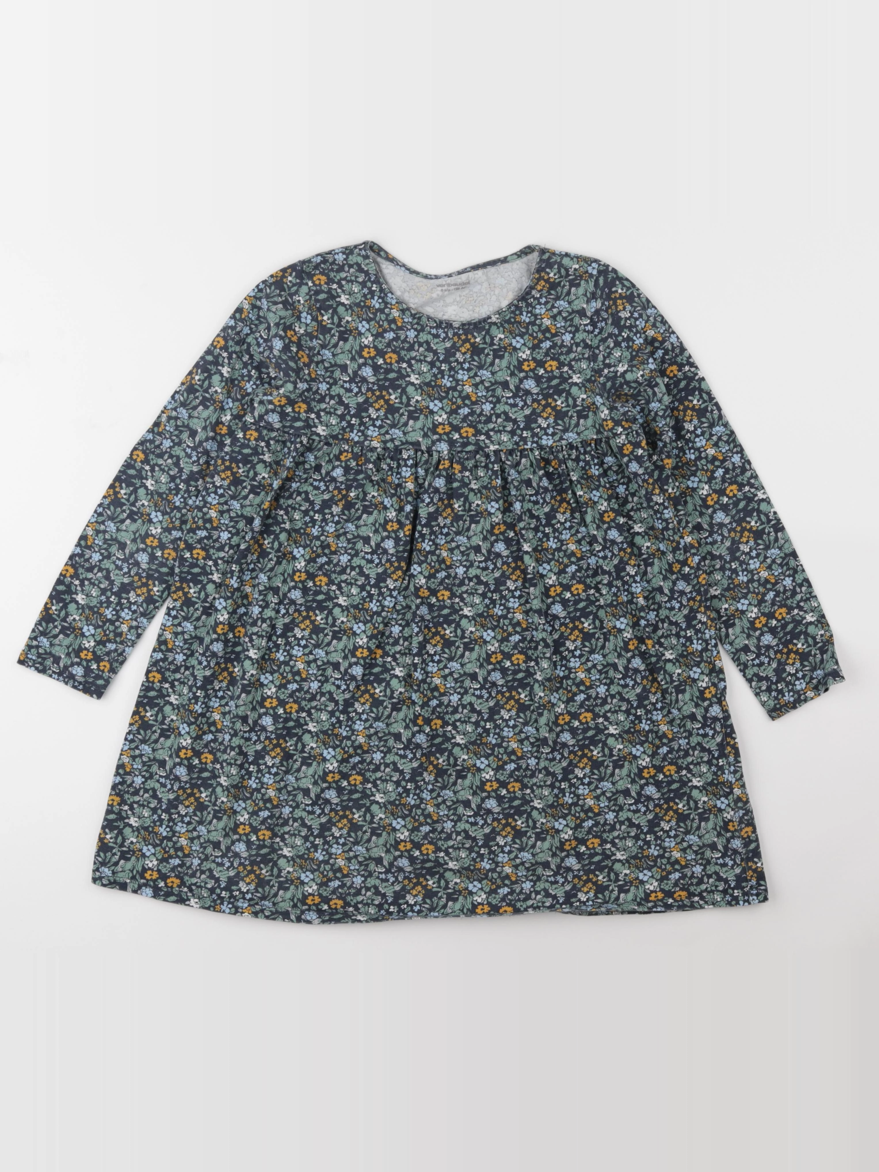 Vertbaudet - robe bleu, vert - 8 ans
