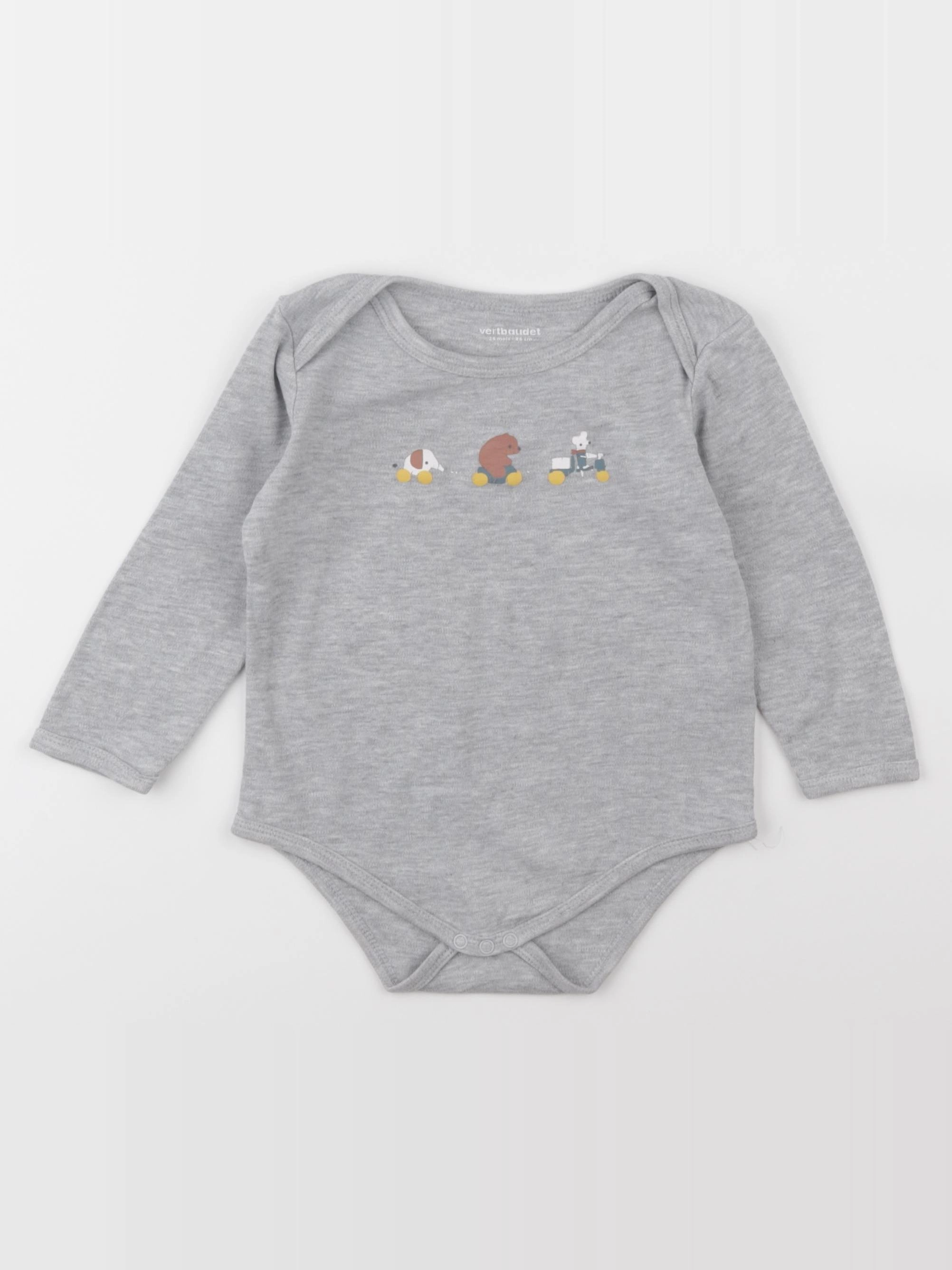 Vertbaudet - body gris - 24 mois