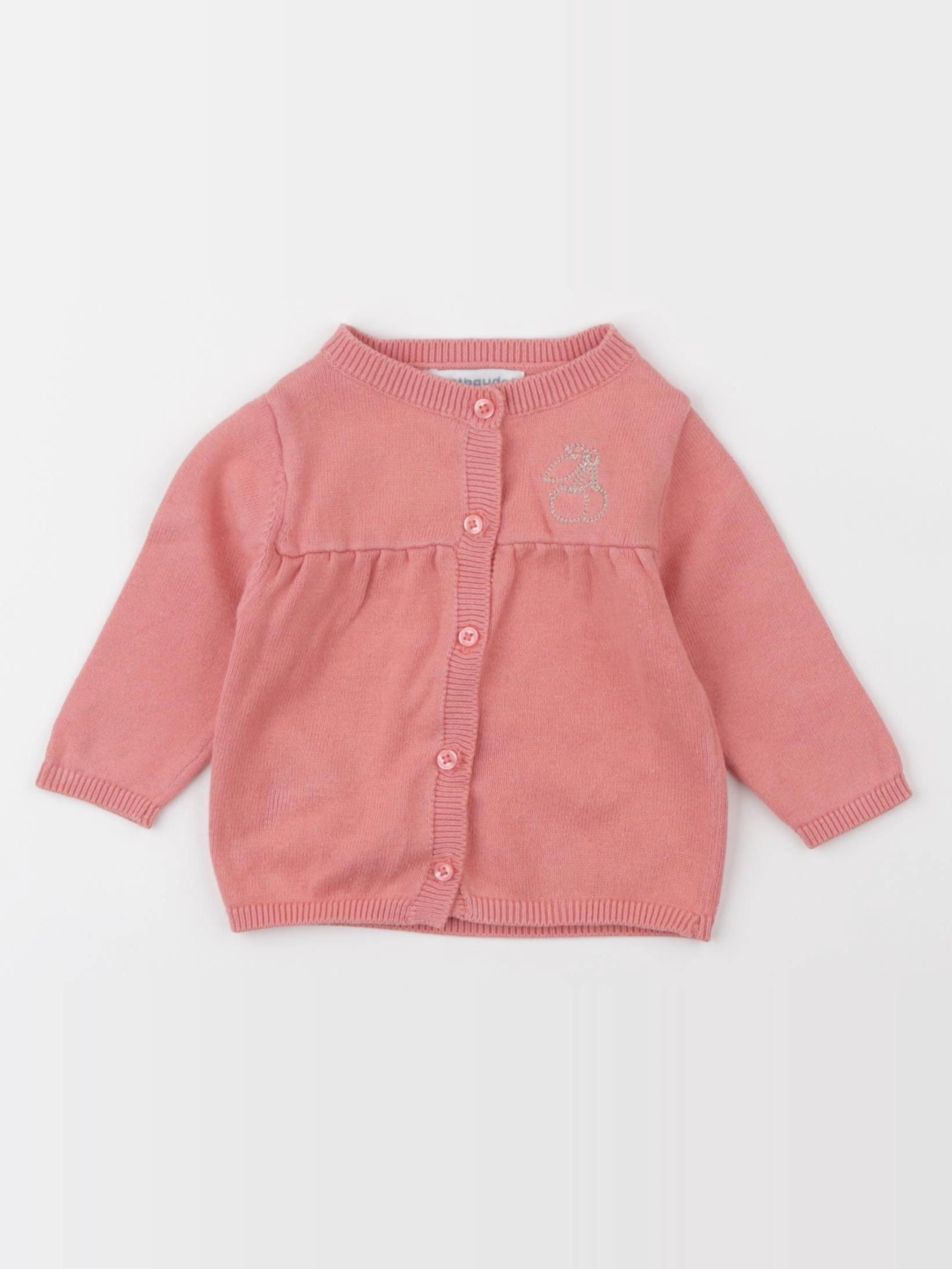 Vertbaudet - gilet or, rose - 3 mois