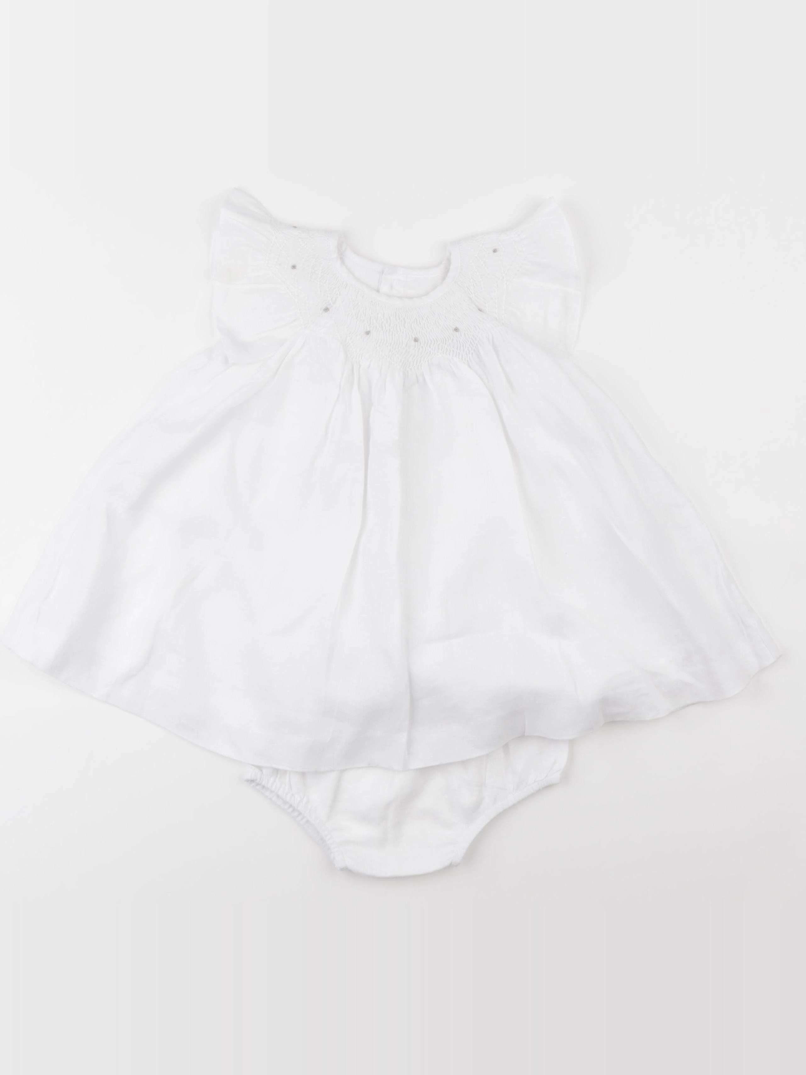 Jacadi - robe blanc, or - 18 mois