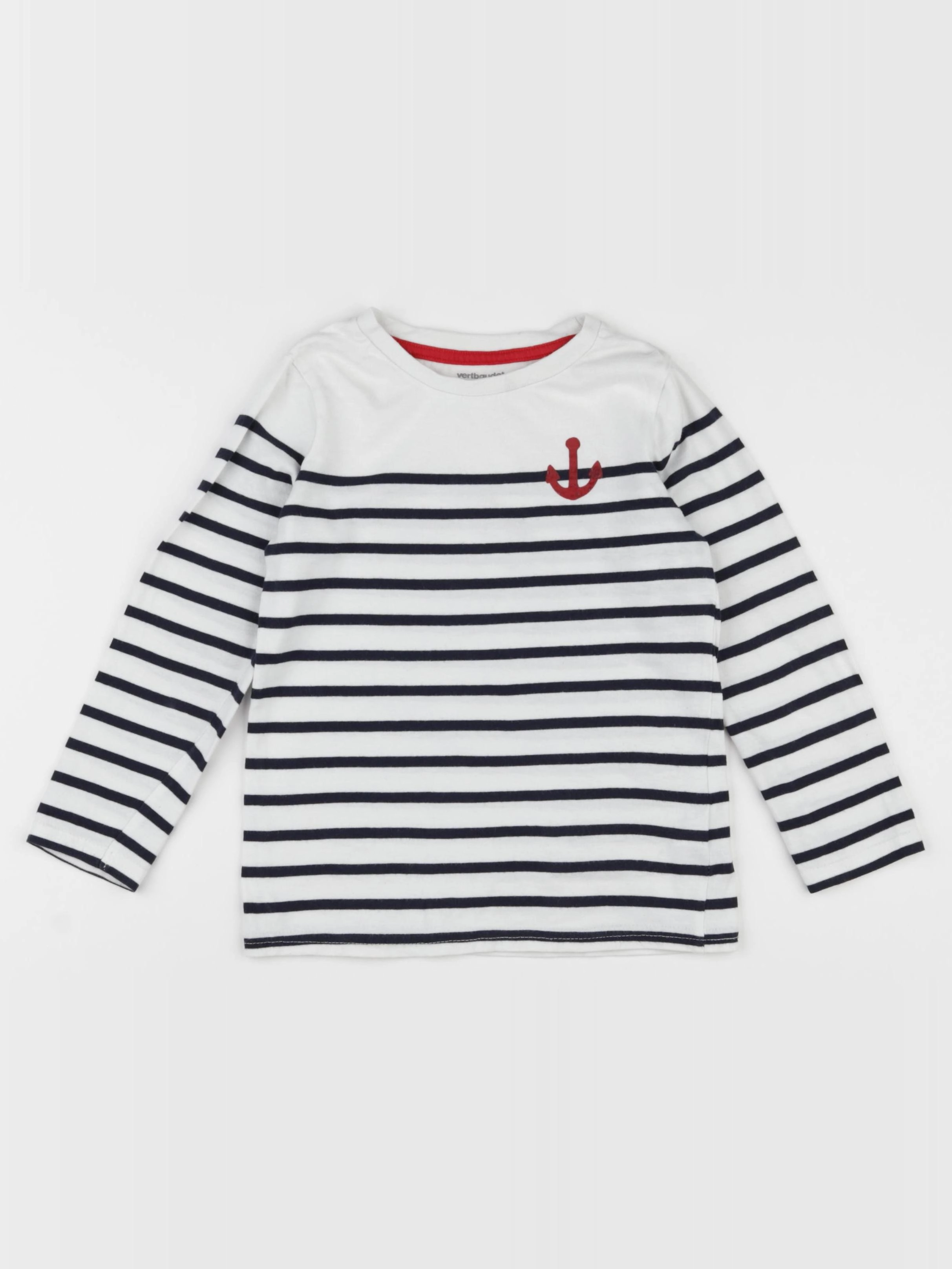 Vertbaudet - tee-shirt bleu, blanc - 4 ans