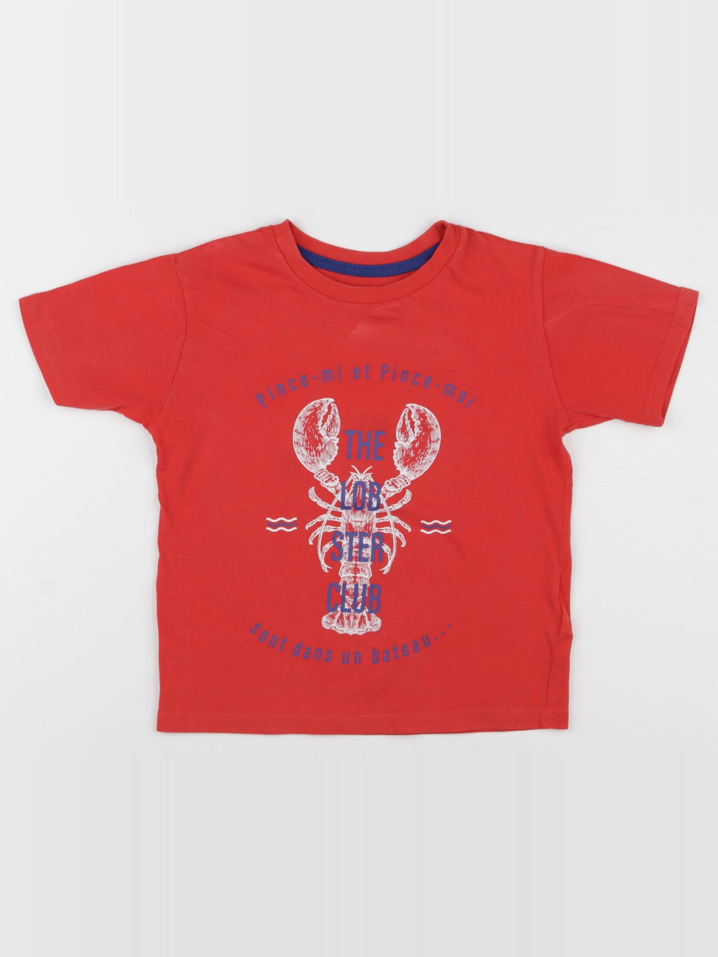 Vertbaudet - tee-shirt rouge - 5 ans