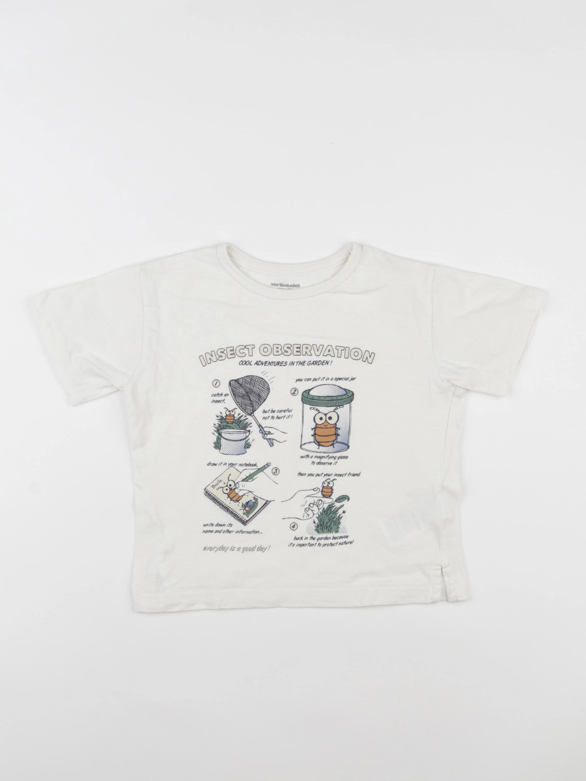 Vertbaudet - tee-shirt blanc - 5 ans