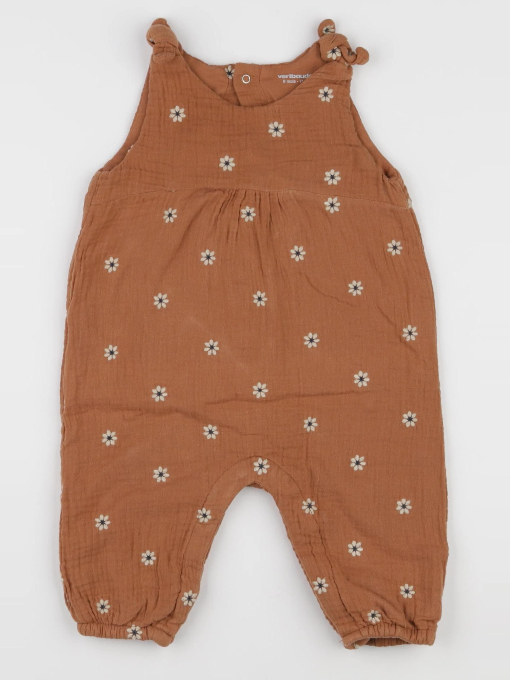 Vertbaudet - combinaison marron - 9 mois
