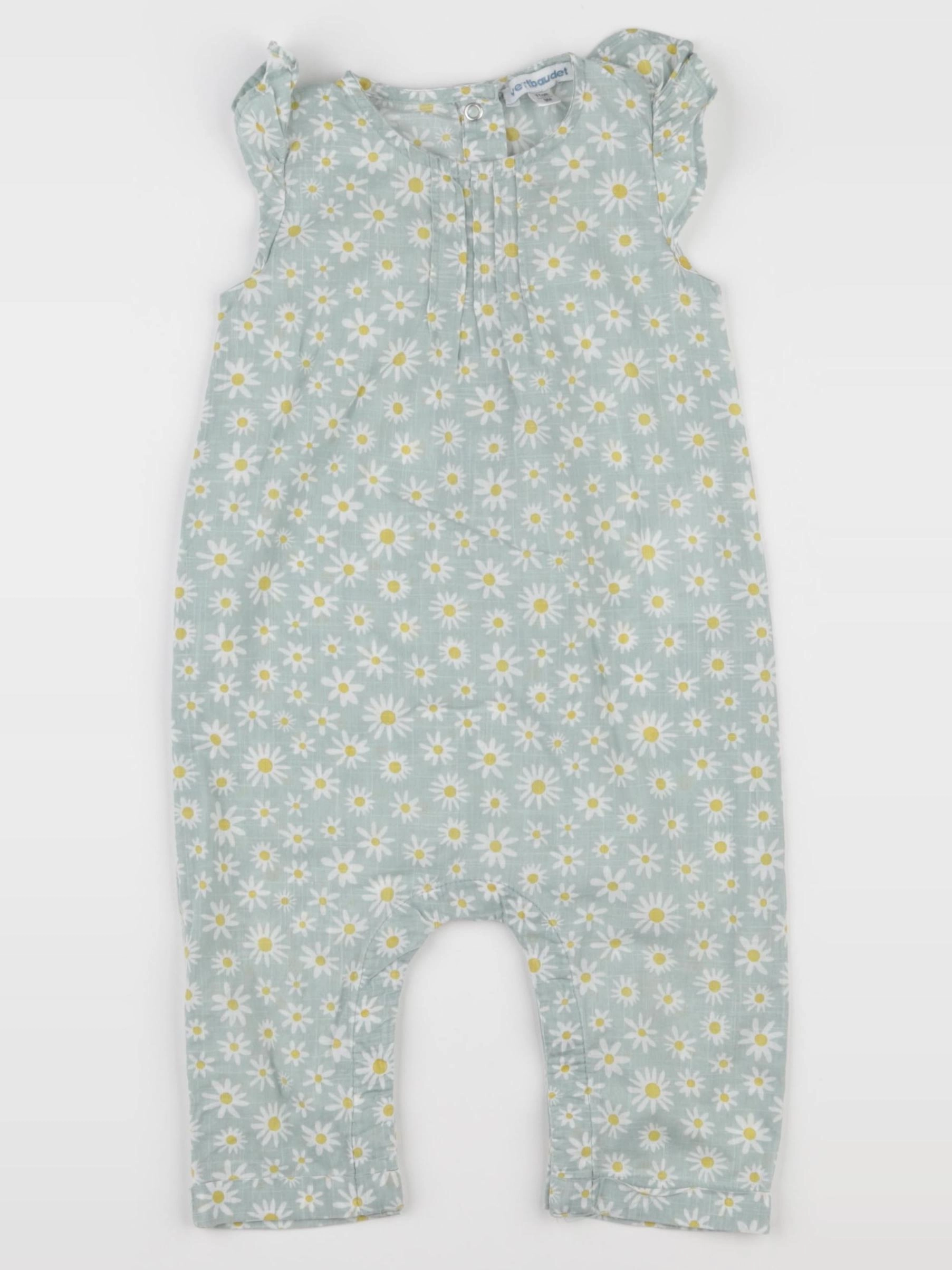 Vertbaudet - combinaison vert - 9 mois