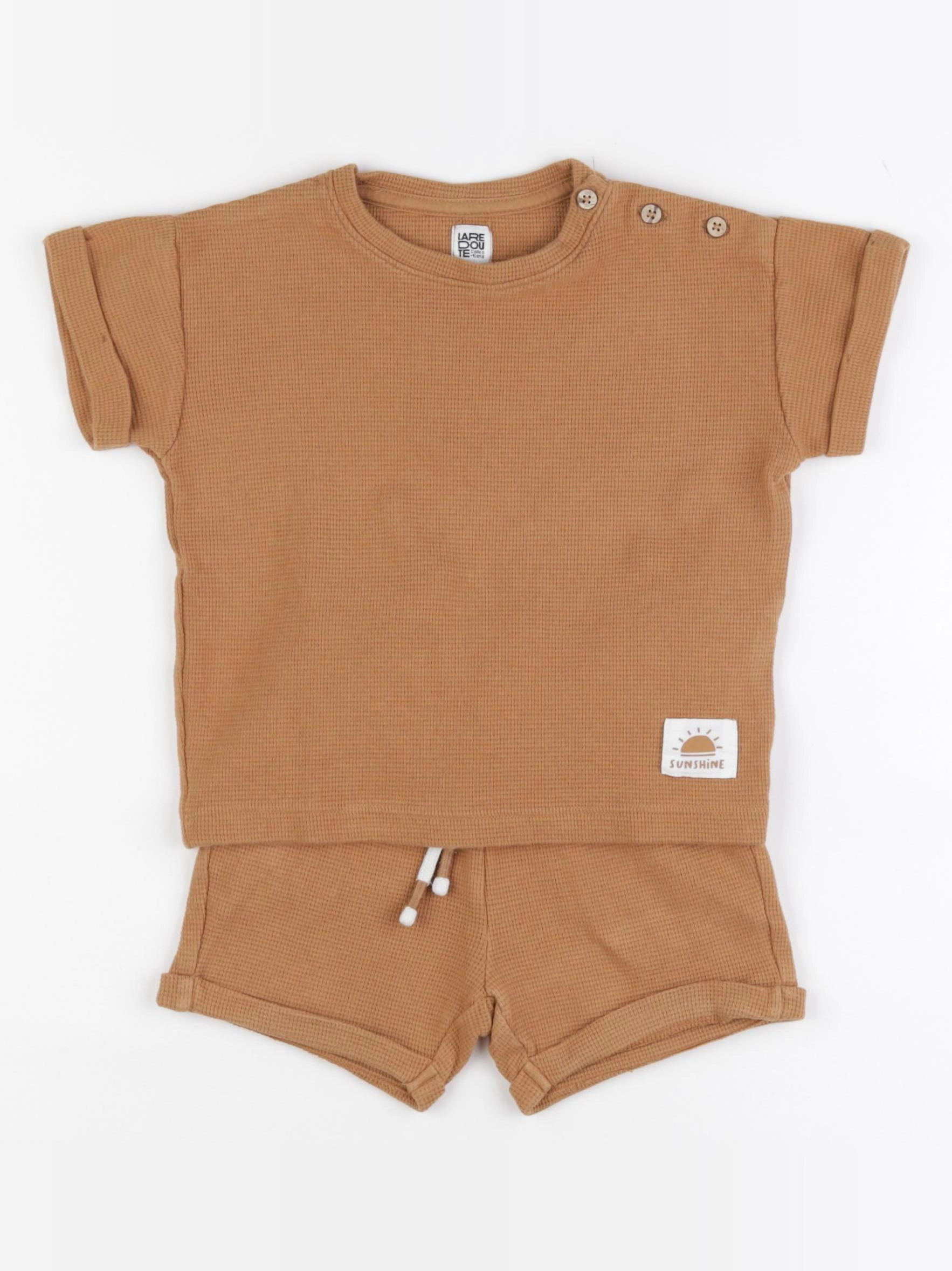 La Redoute - ensemble coton marron - 2 ans