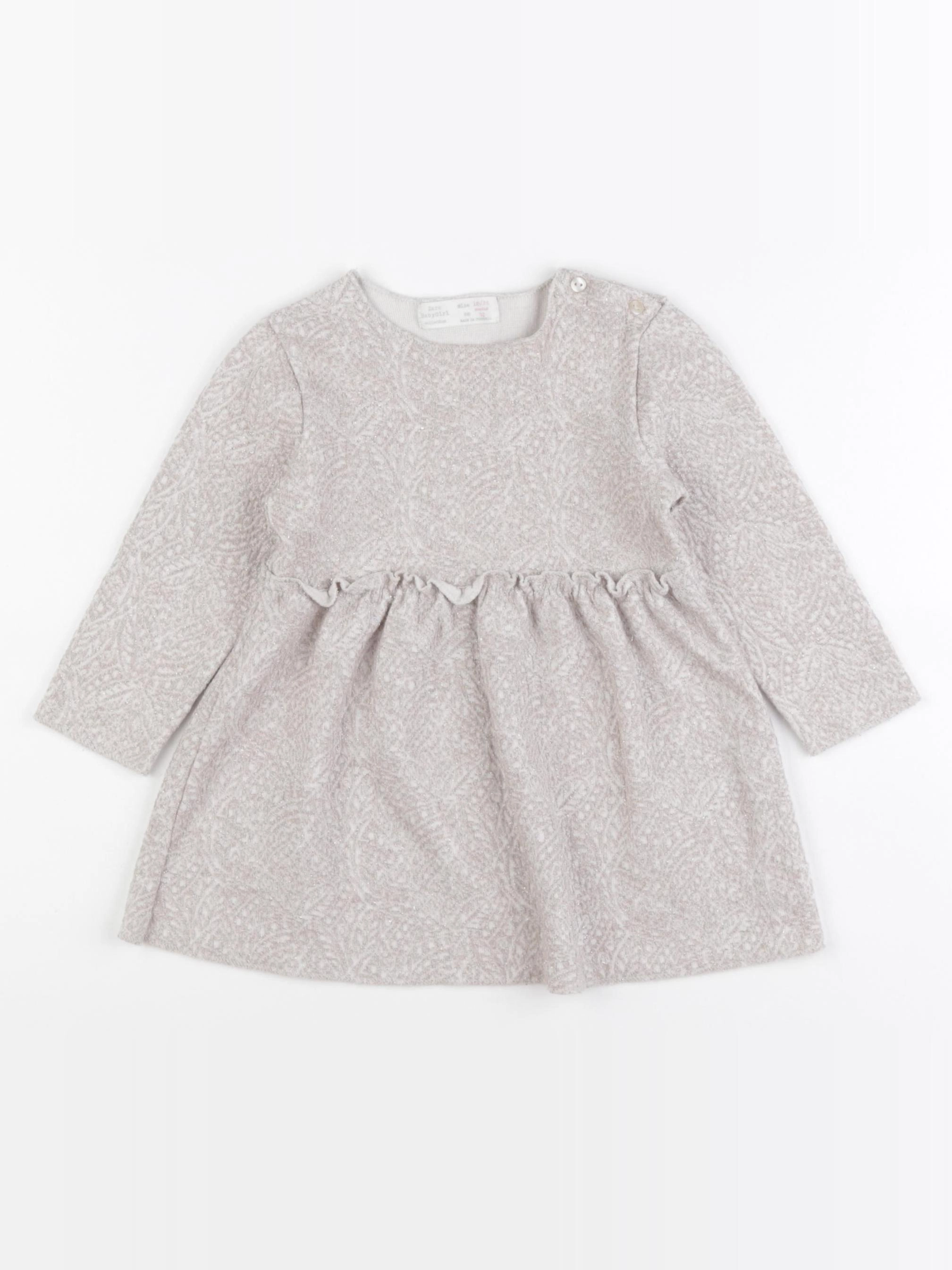 Jacadi - robe beige, or - 18/24 mois