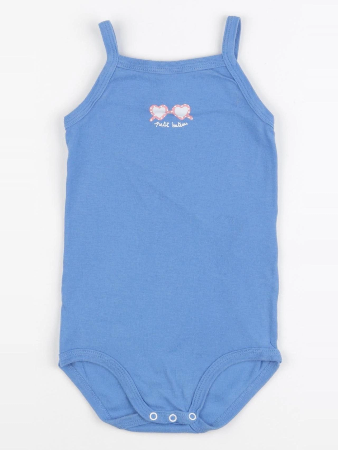 Petit Bateau - body bleu - 36 mois