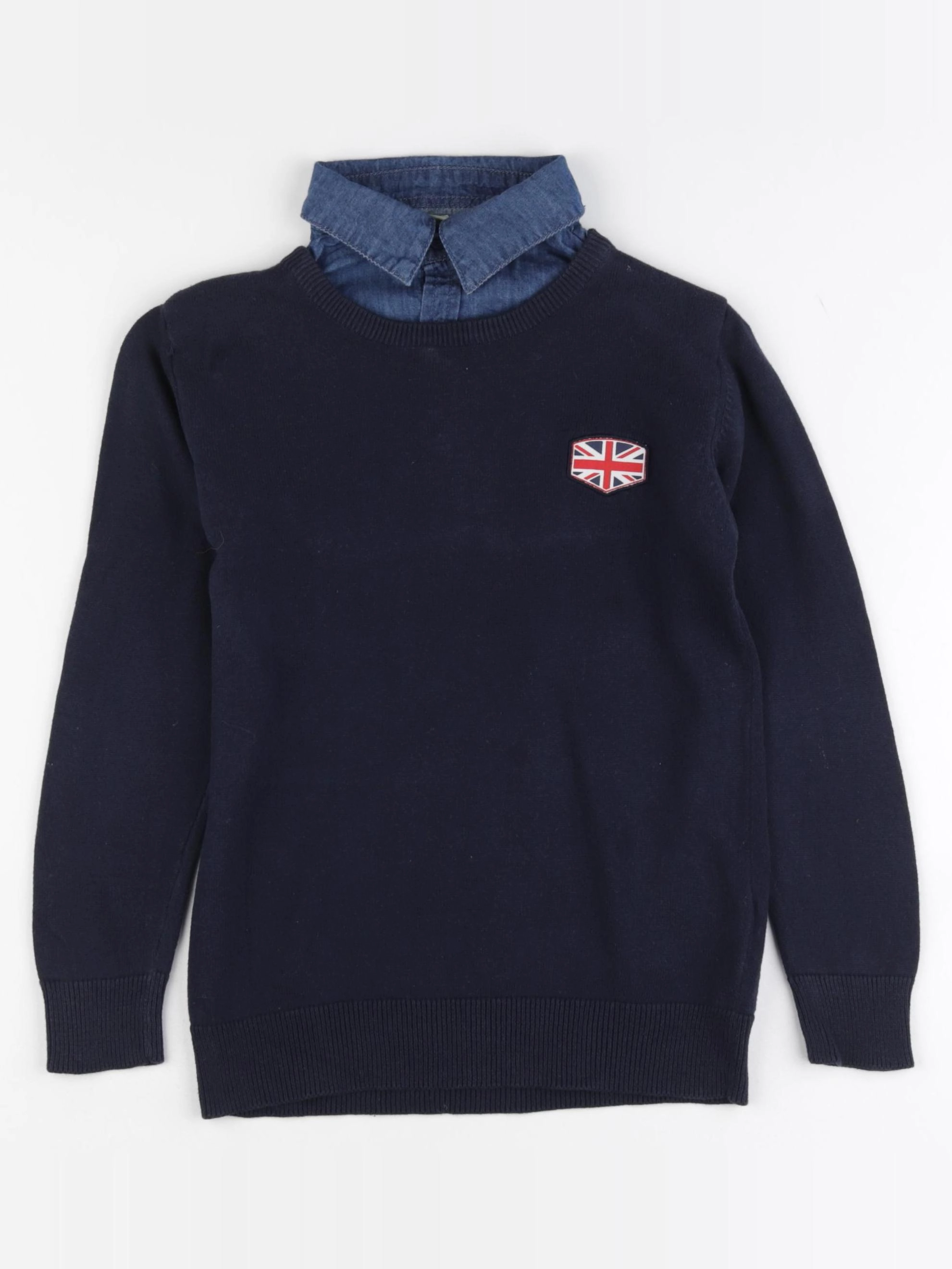 Vertbaudet - pull bleu - 8 ans