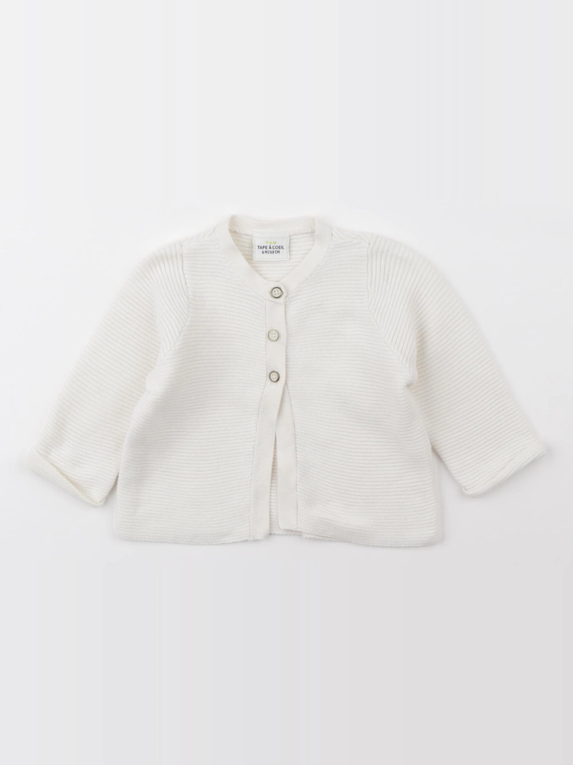 Tape à l'oeil - gilet blanc - 6 mois