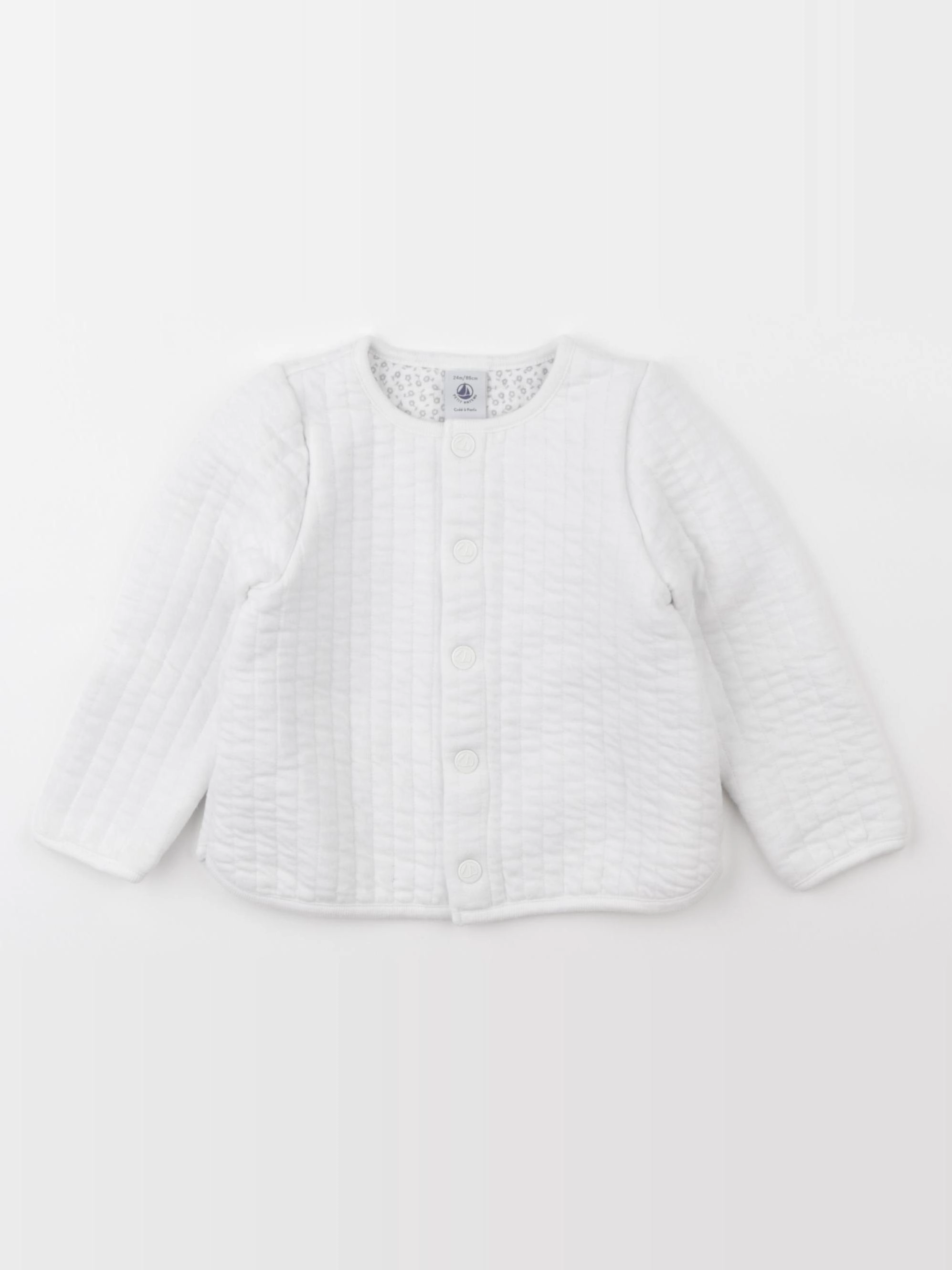 Petit Bateau - sweat blanc - 24 mois