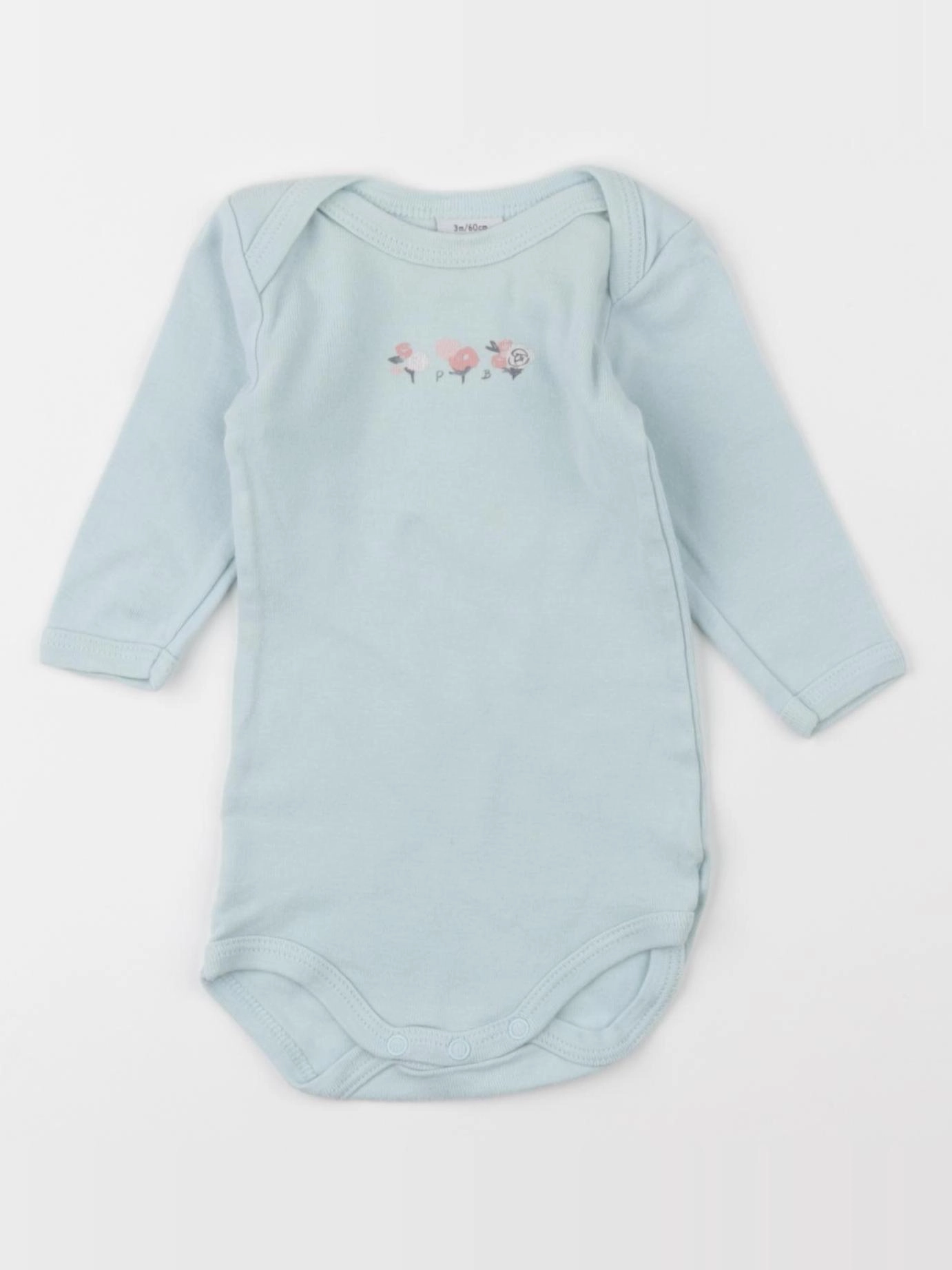 Petit Bateau - body bleu - 3 mois