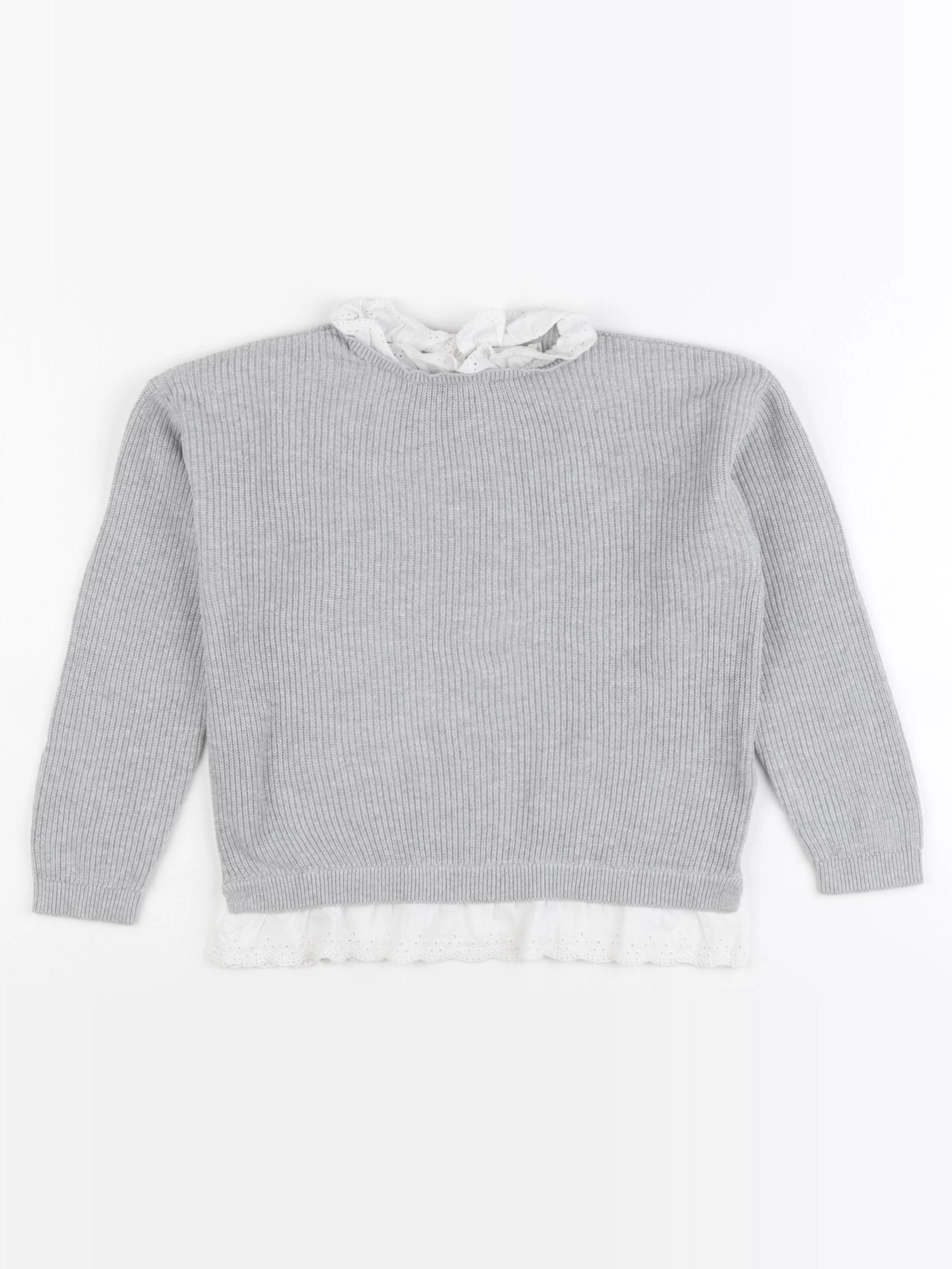 Vertbaudet - pull gris - 6 ans