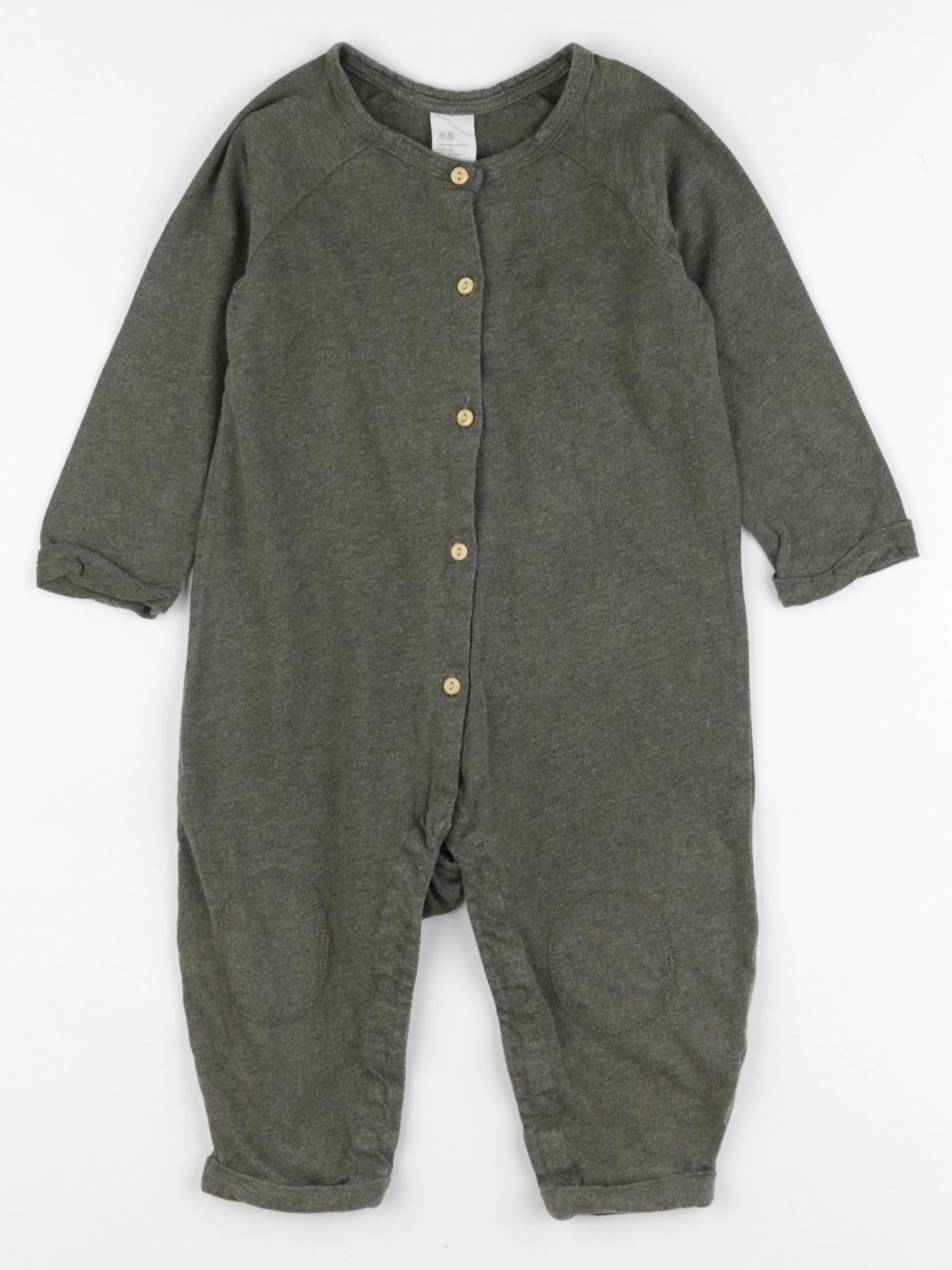 H&M - pyjama coton vert - 9/12 mois