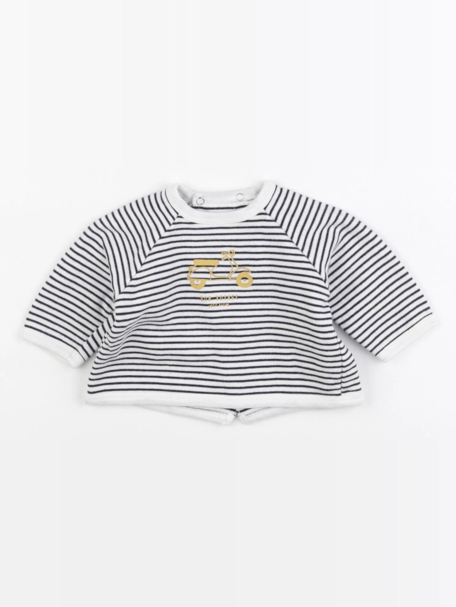 Boutchou - sweat noir, blanc - 1 mois