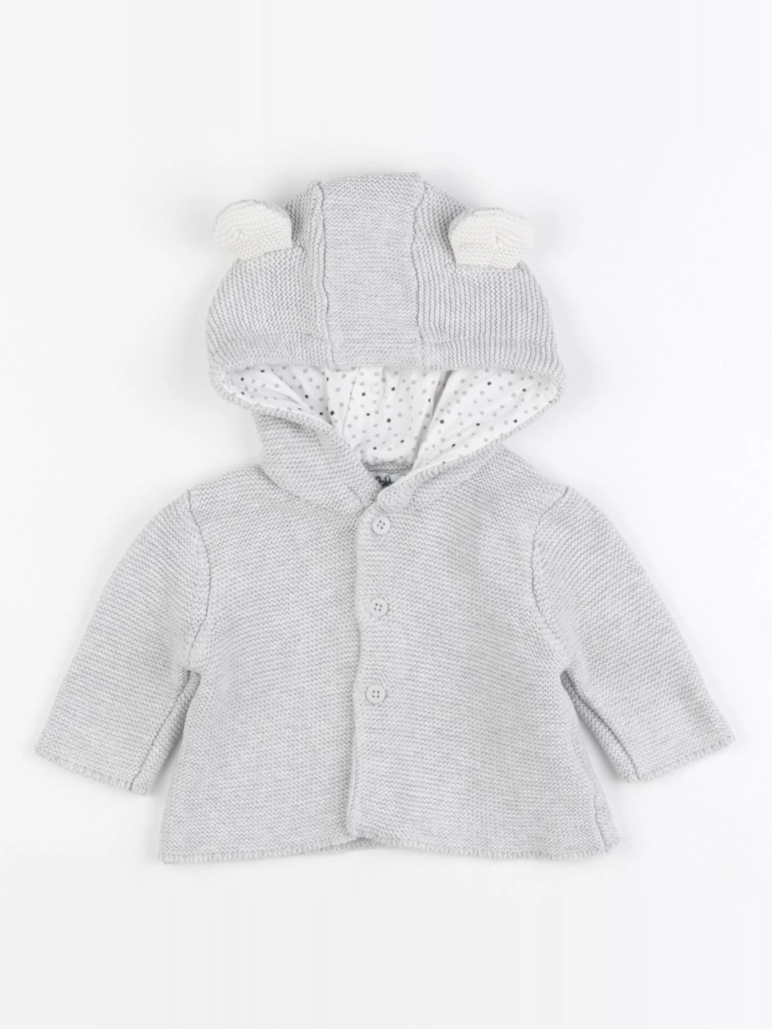 Vertbaudet - veste gris - 1 mois