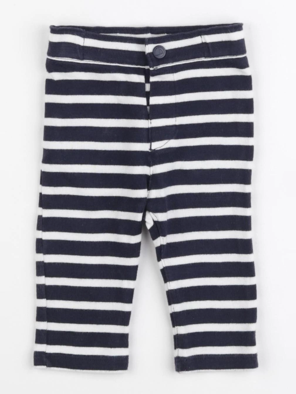 Petit Bateau - pantalon blanc, bleu - 3 mois