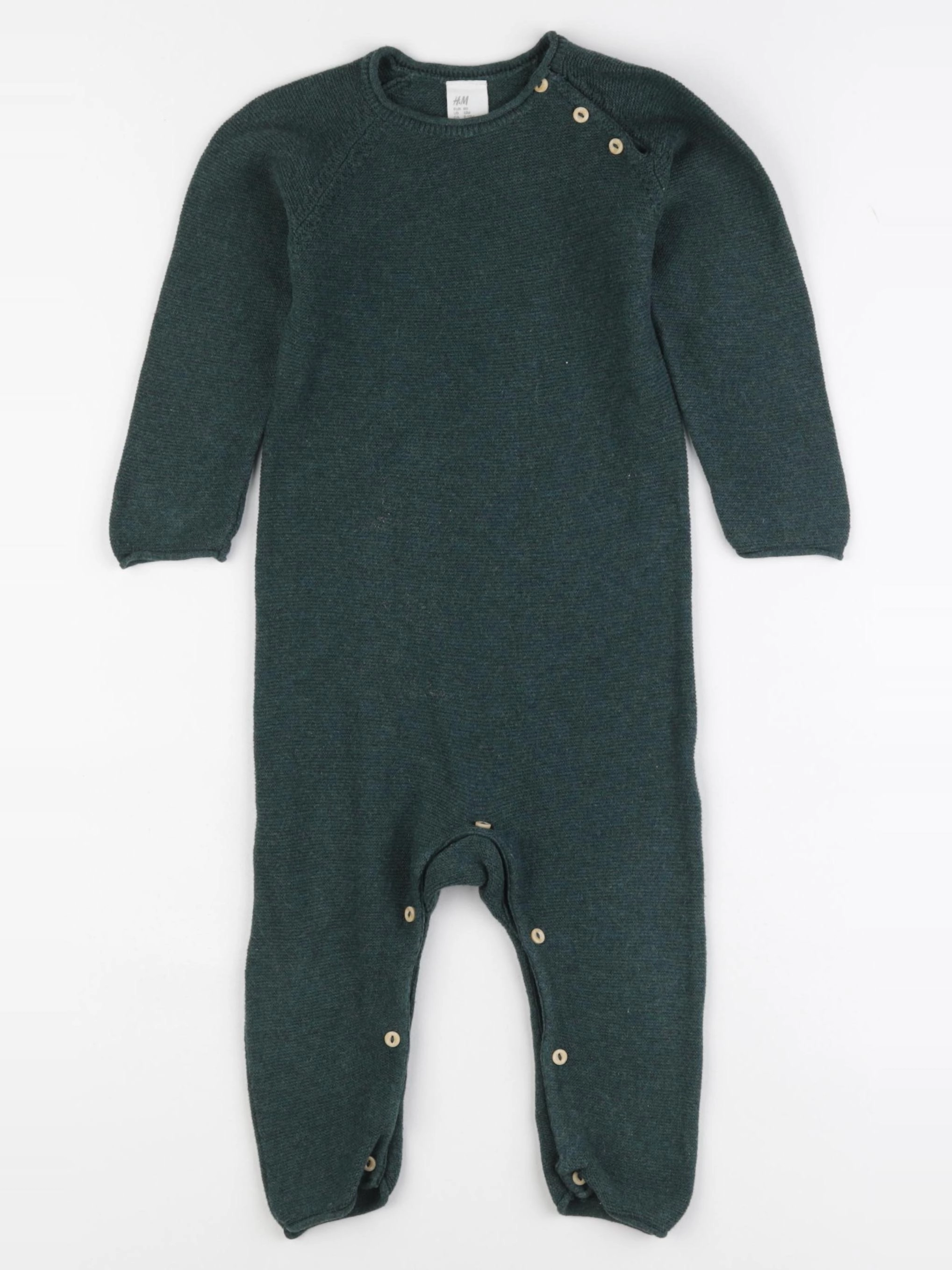 H&M - combinaison vert - 9/12 mois