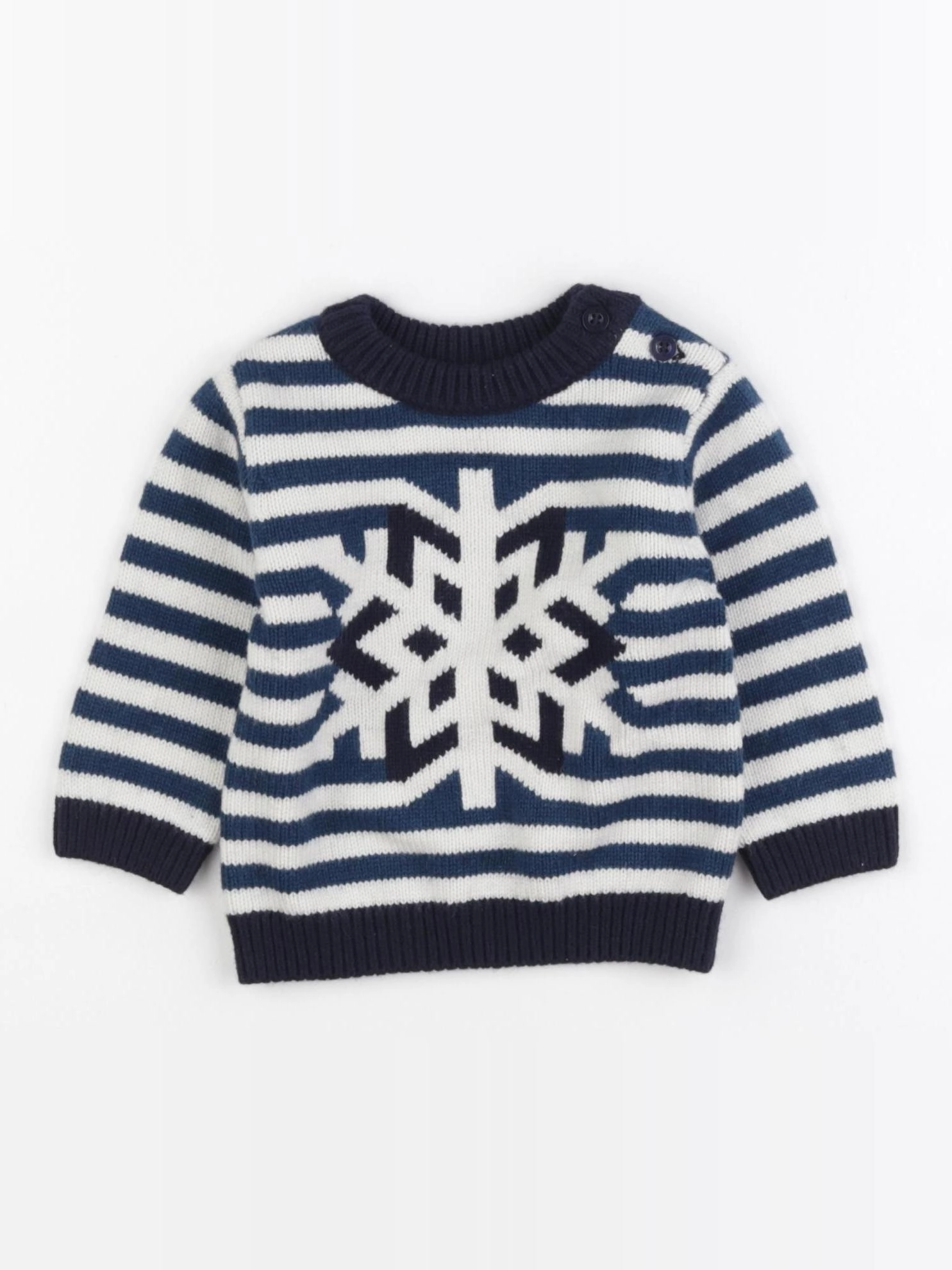 Jacadi - pull bleu - 6 mois