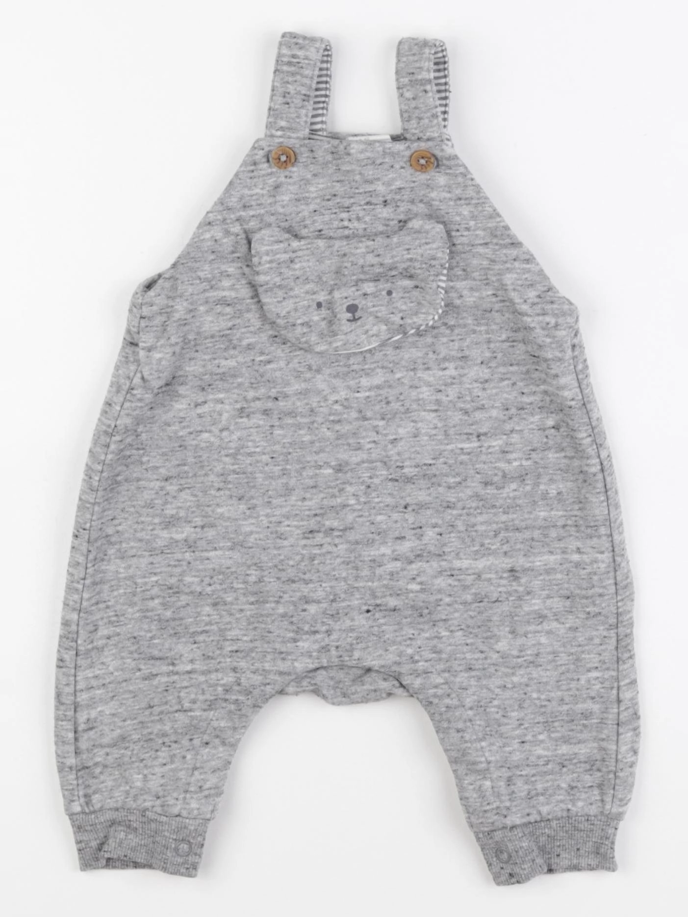 H&M - salopette gris - 2/4 mois