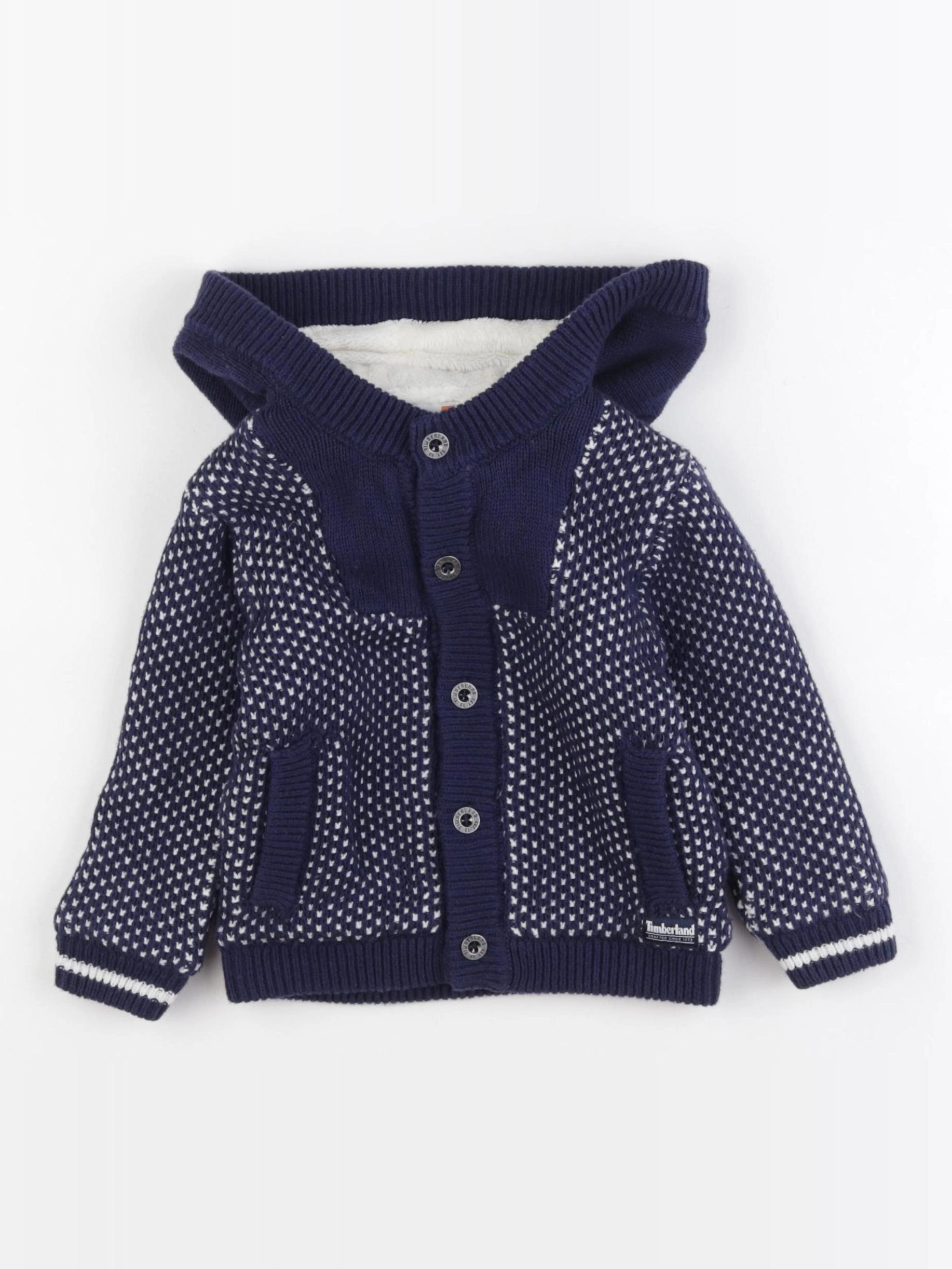 Timberland - veste doublé bleu, blanc - 18 mois