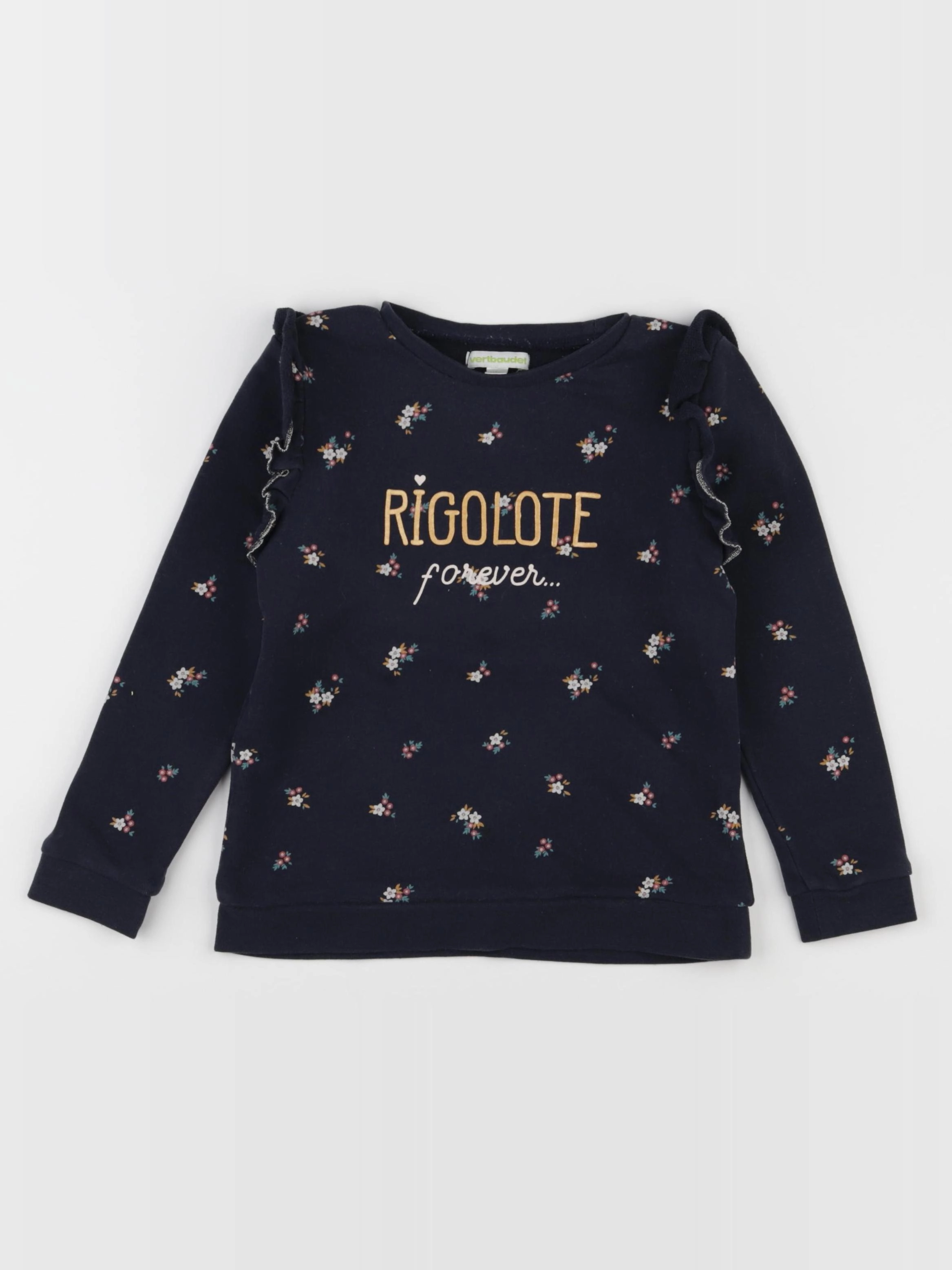Vertbaudet - sweat multicolore - 6 ans