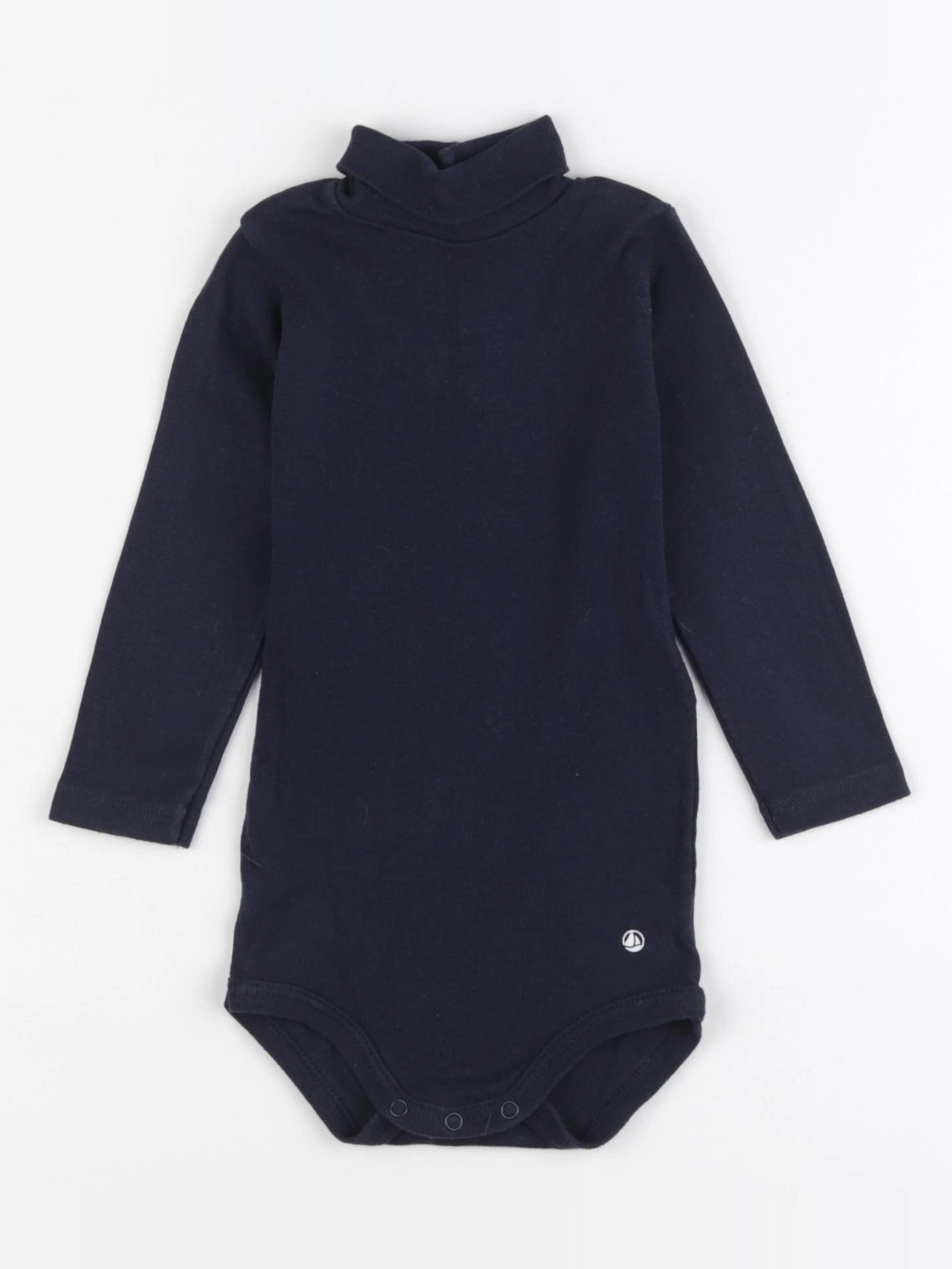 Petit Bateau - body à col bleu - 12 mois