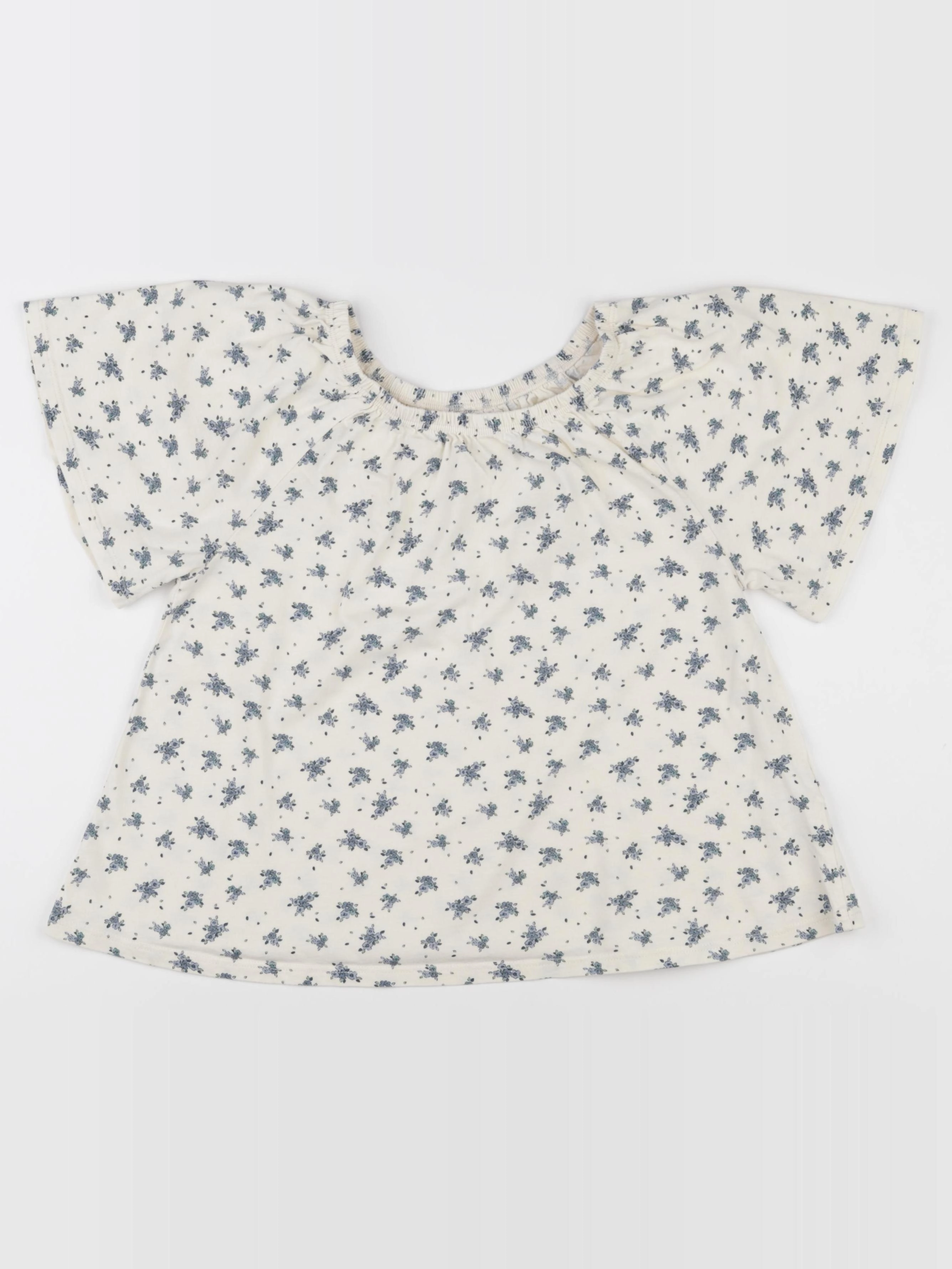 Vertbaudet - tee-shirt beige, bleu - 10 ans