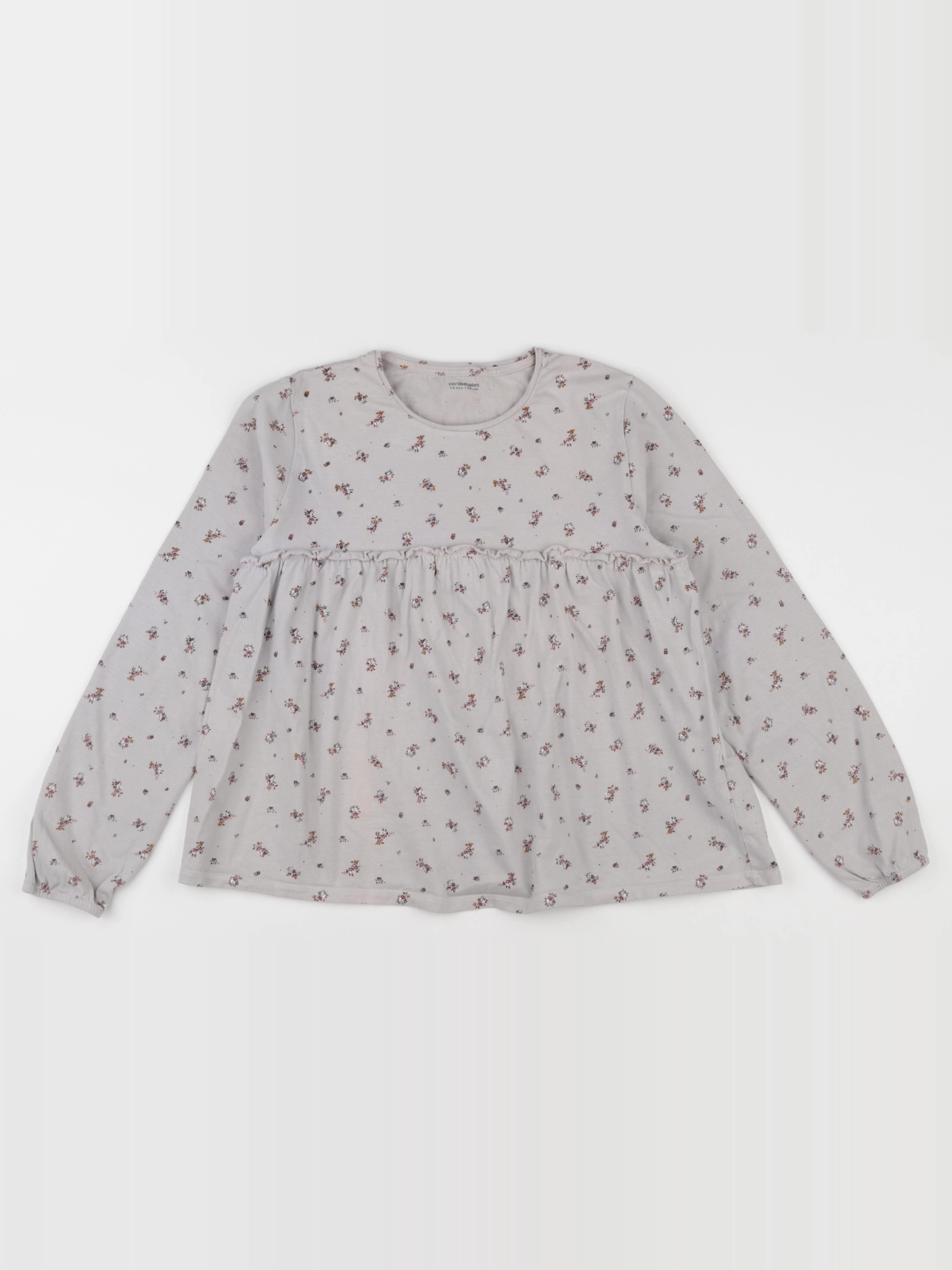 Vertbaudet - tee-shirt gris - 14 ans