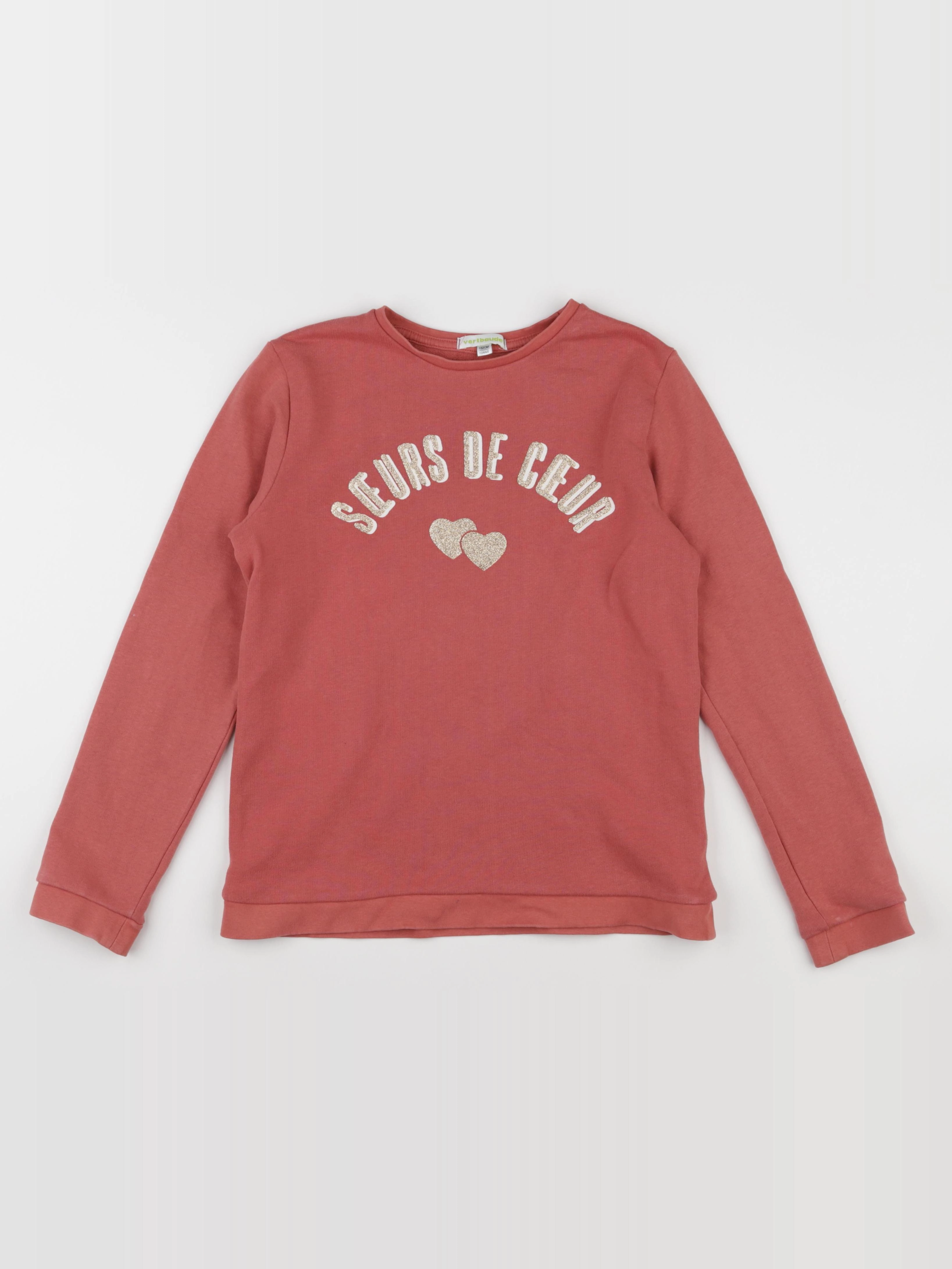 Vertbaudet - sweat or, rose - 12 ans