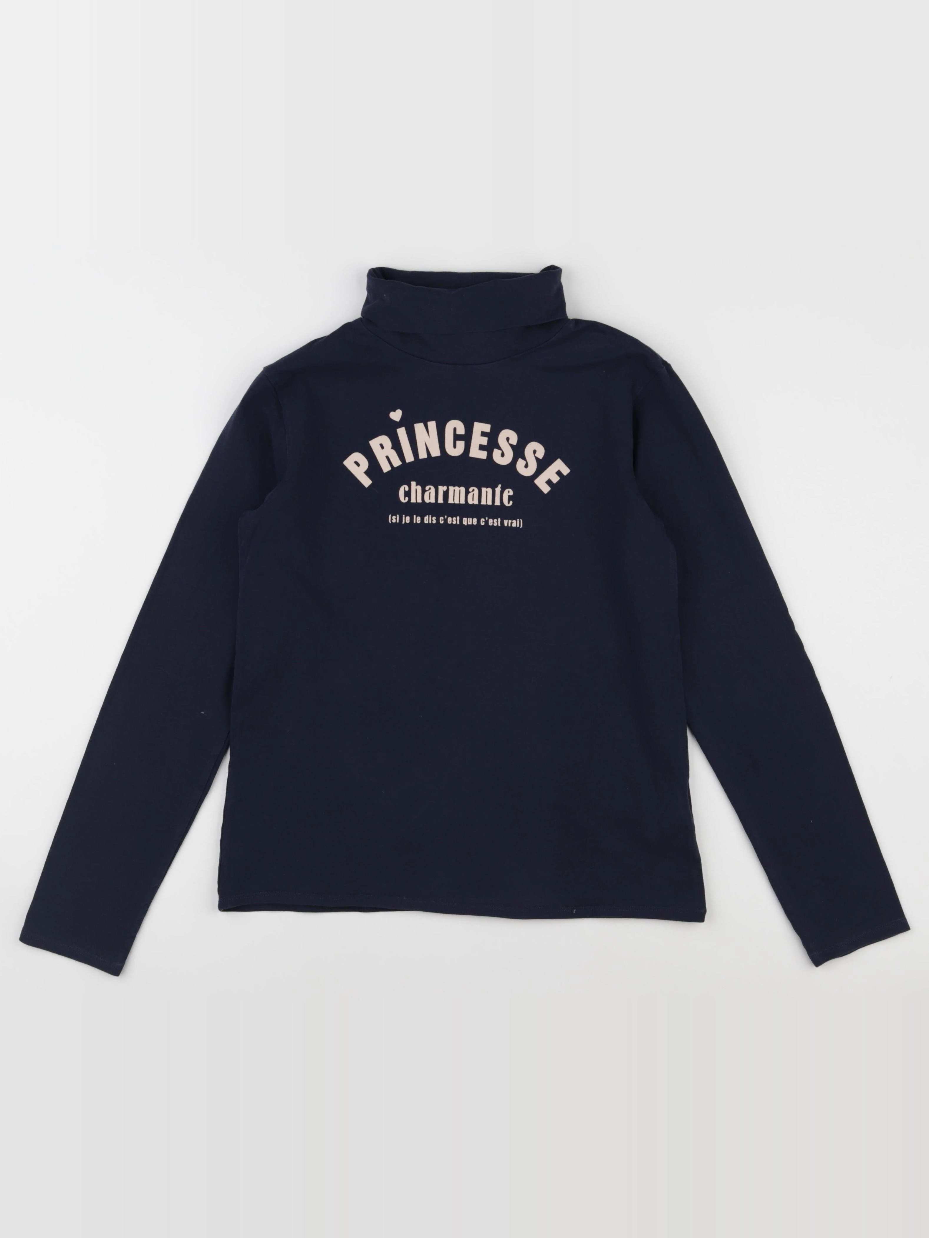 Vertbaudet - sous-pull rose, bleu - 12 ans