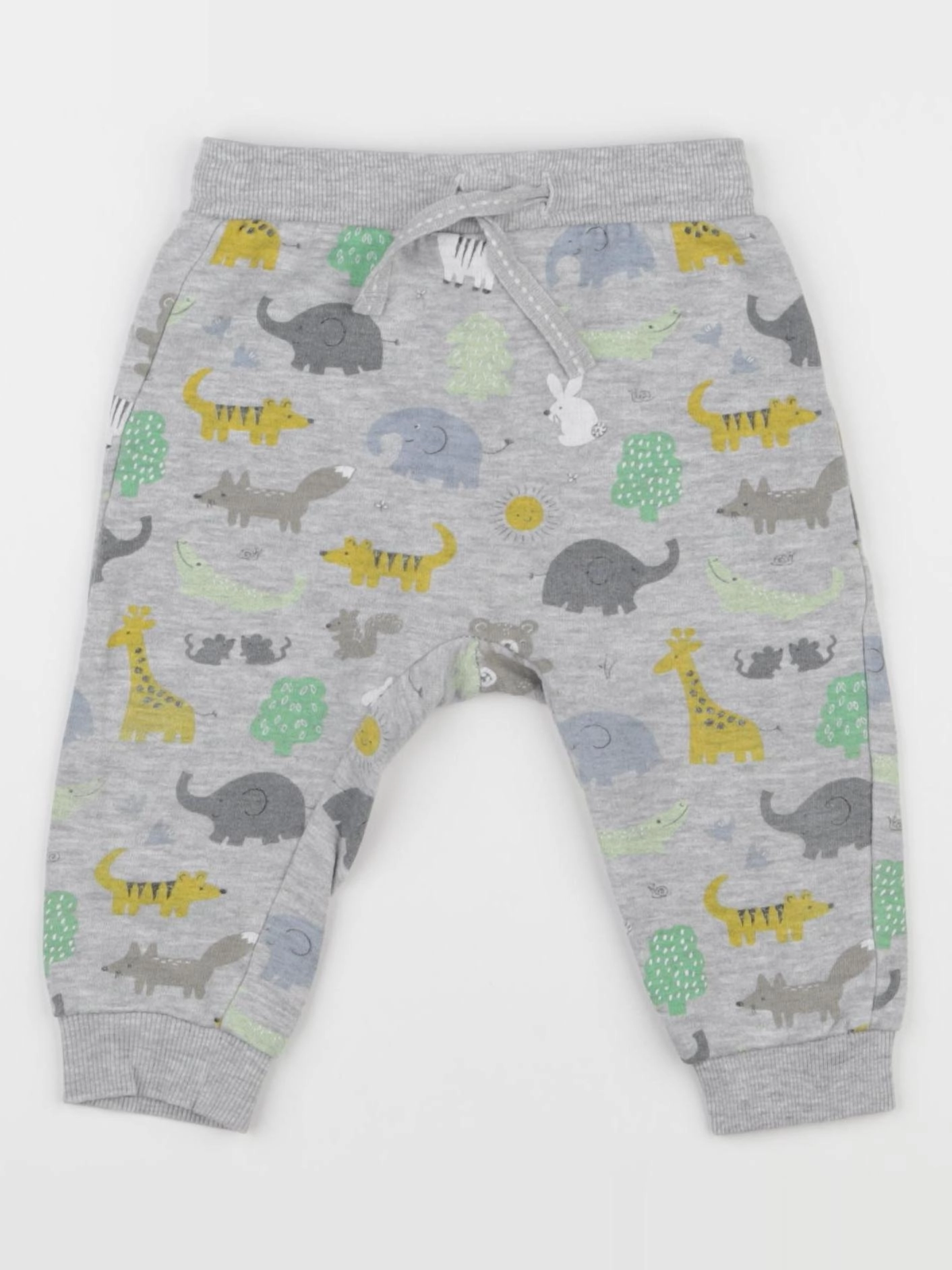 H&M - sarouel gris - 6/9 mois