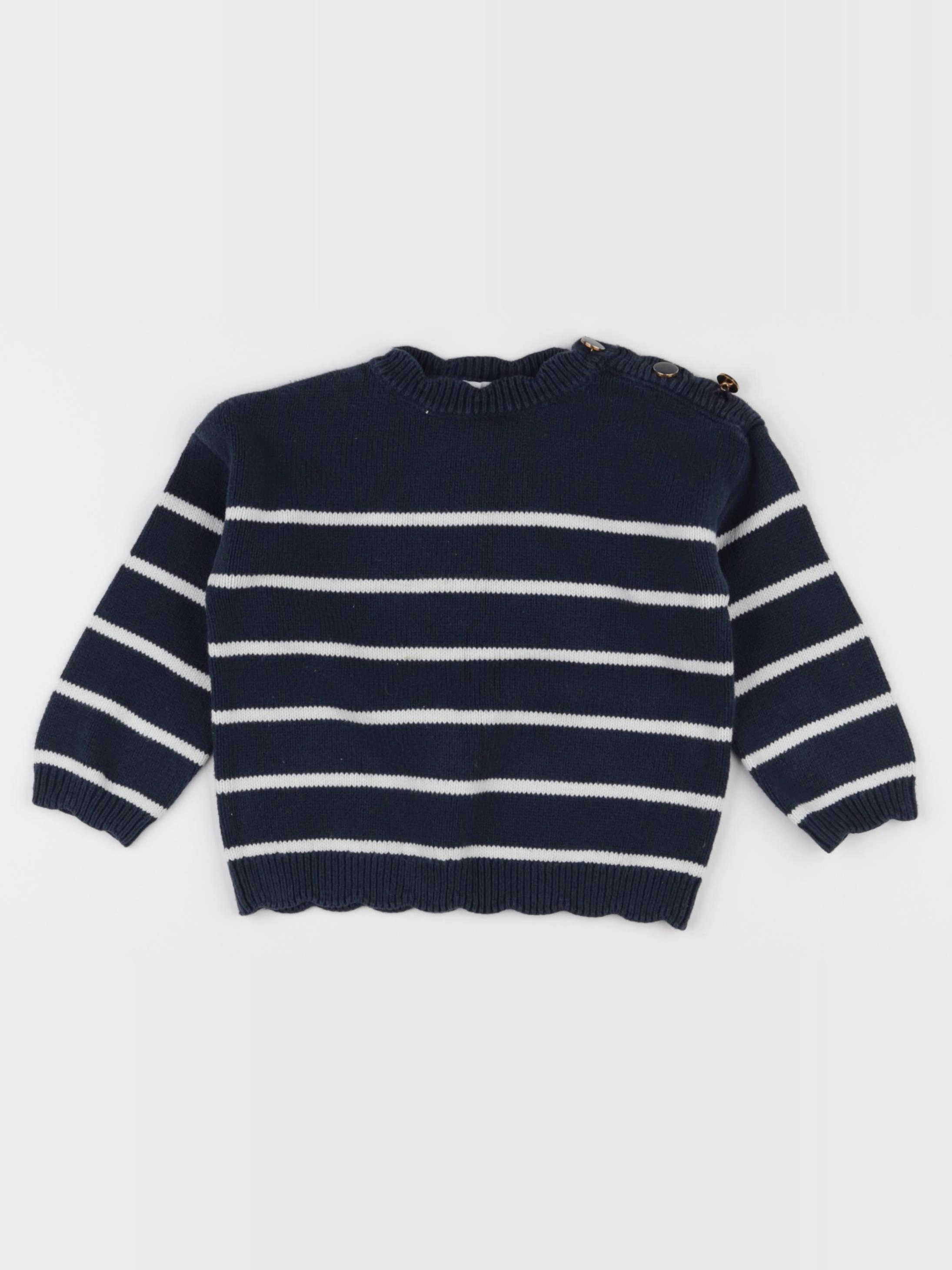 Vertbaudet - pull bleu - 3 ans
