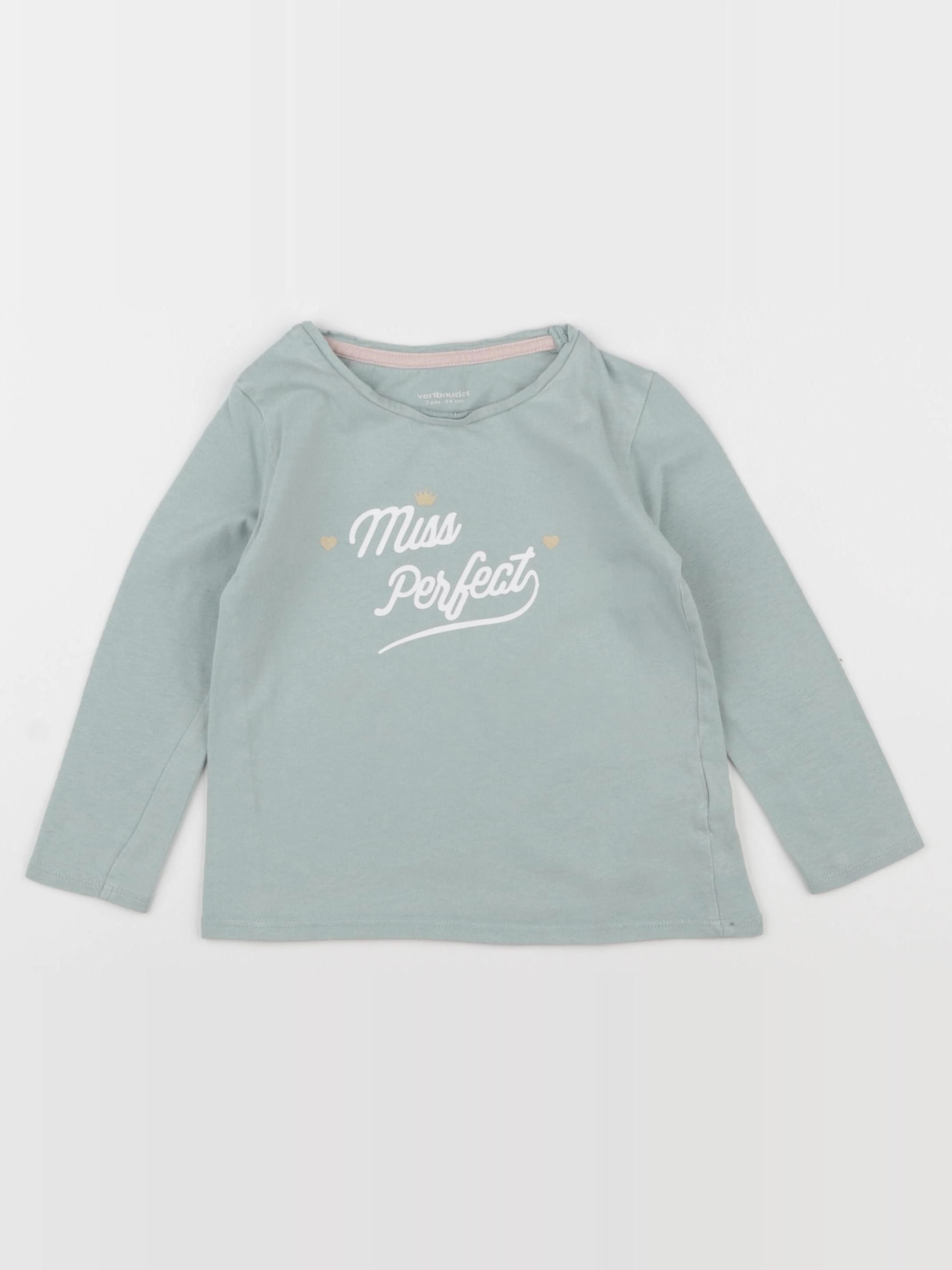 Vertbaudet - tee-shirt vert - 3 ans